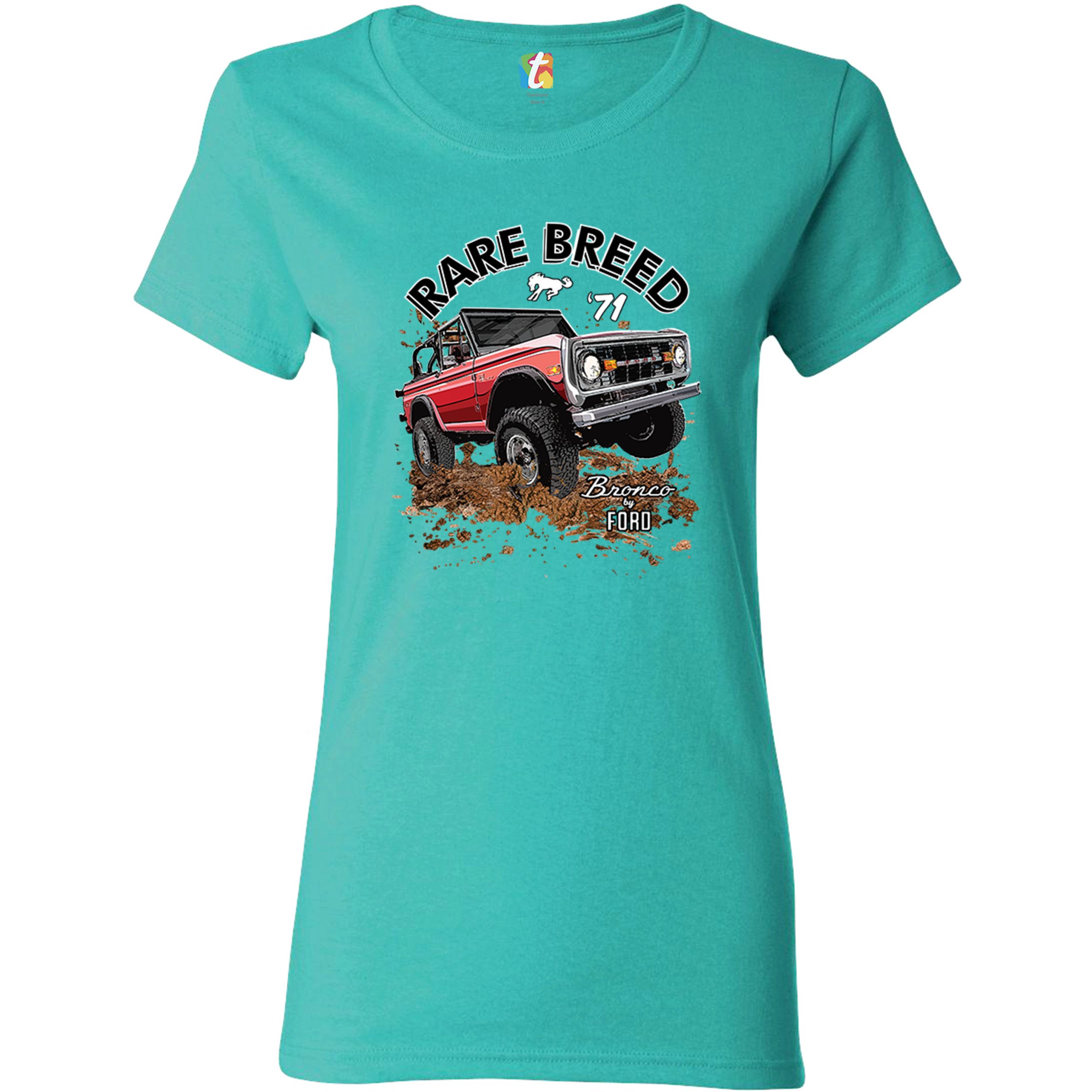 Bronco by Ford T-Shirt Rare Breed '71 Offroad Ford Truck Licensed Women's Tee