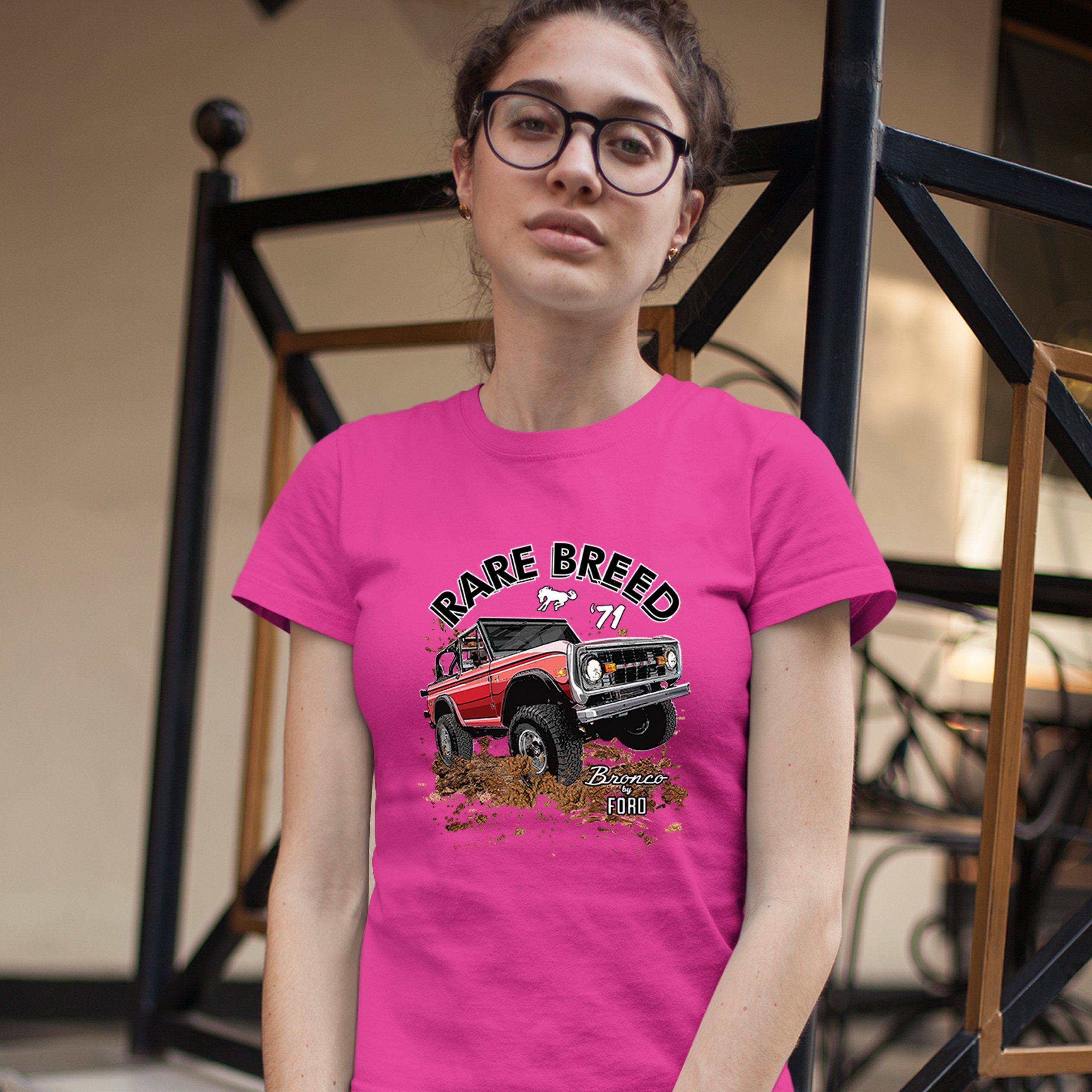 Bronco by Ford T-Shirt Rare Breed '71 Offroad Ford Truck Licensed Women's Tee