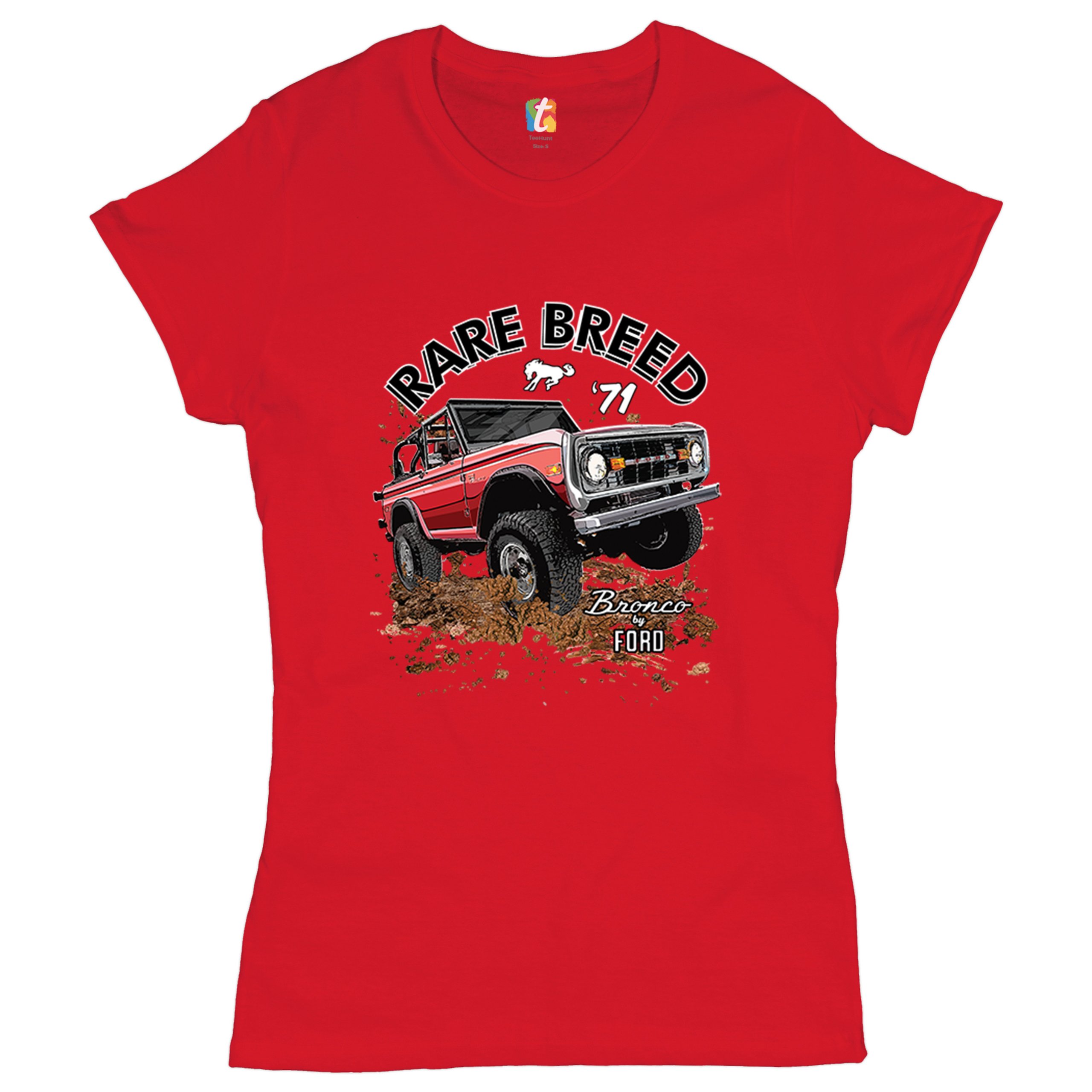 Bronco by Ford T-Shirt Rare Breed '71 Offroad Ford Truck Licensed Women's Tee