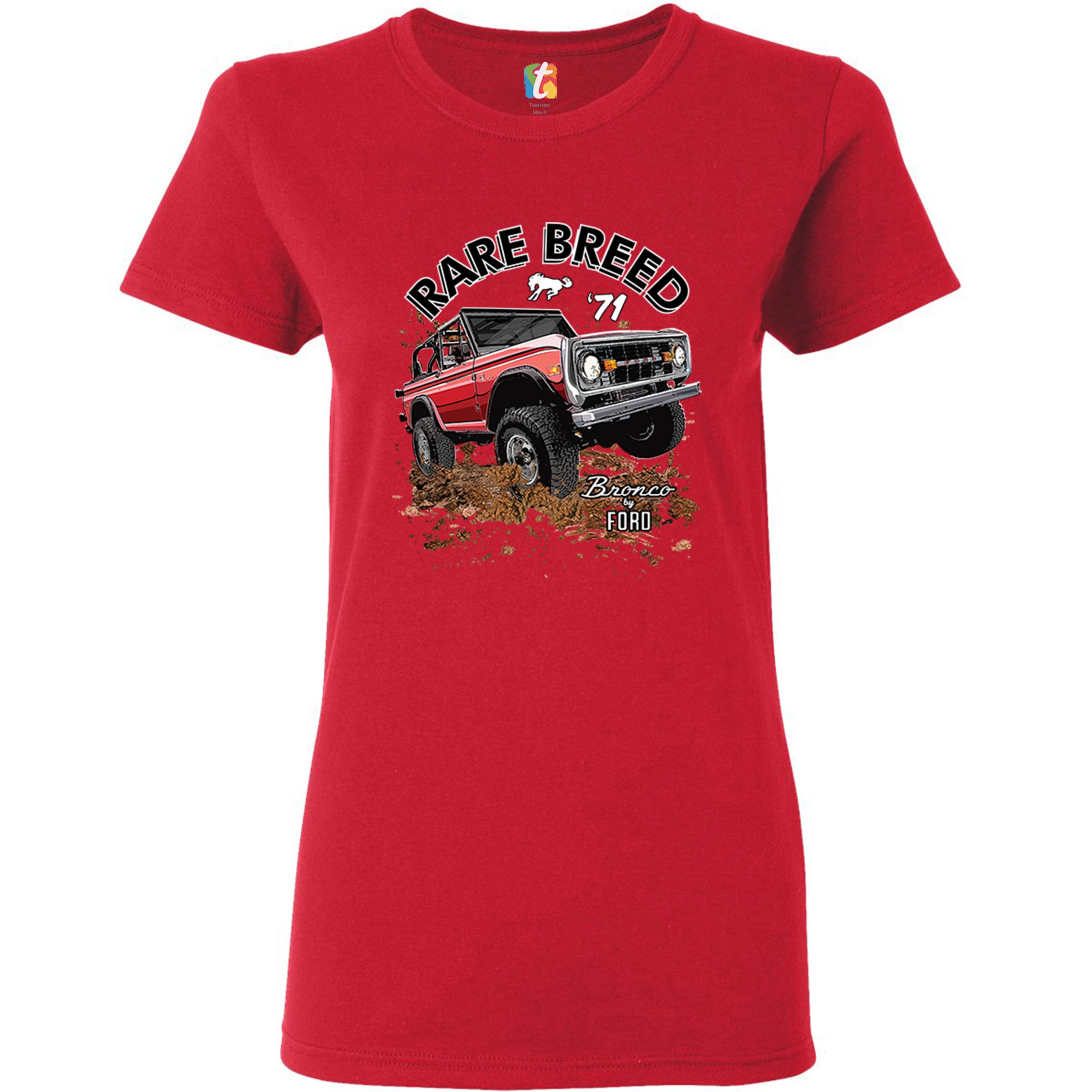 Bronco by Ford T-Shirt Rare Breed '71 Offroad Ford Truck Licensed Women's Tee