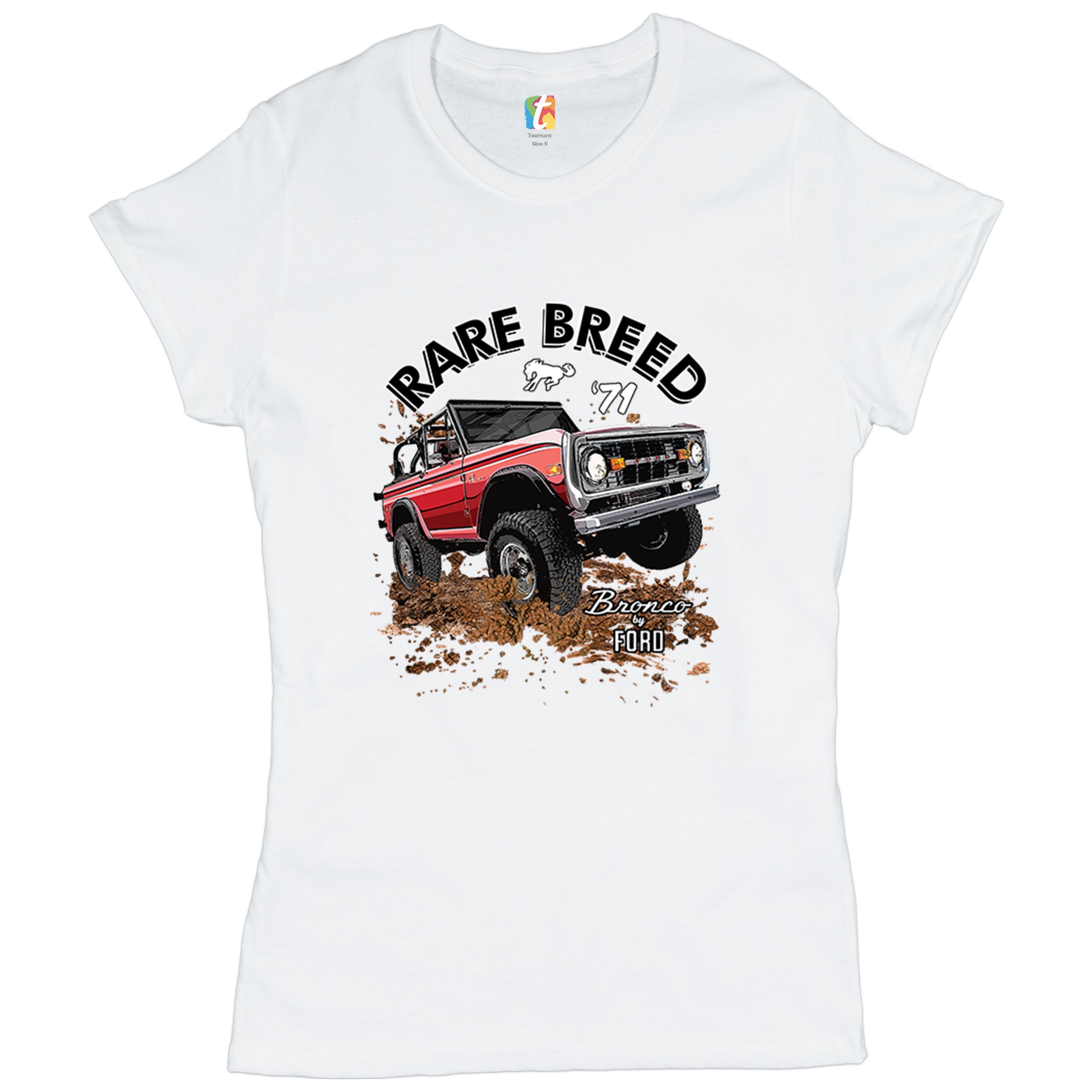 Bronco by Ford T-Shirt Rare Breed '71 Offroad Ford Truck Licensed Women's Tee