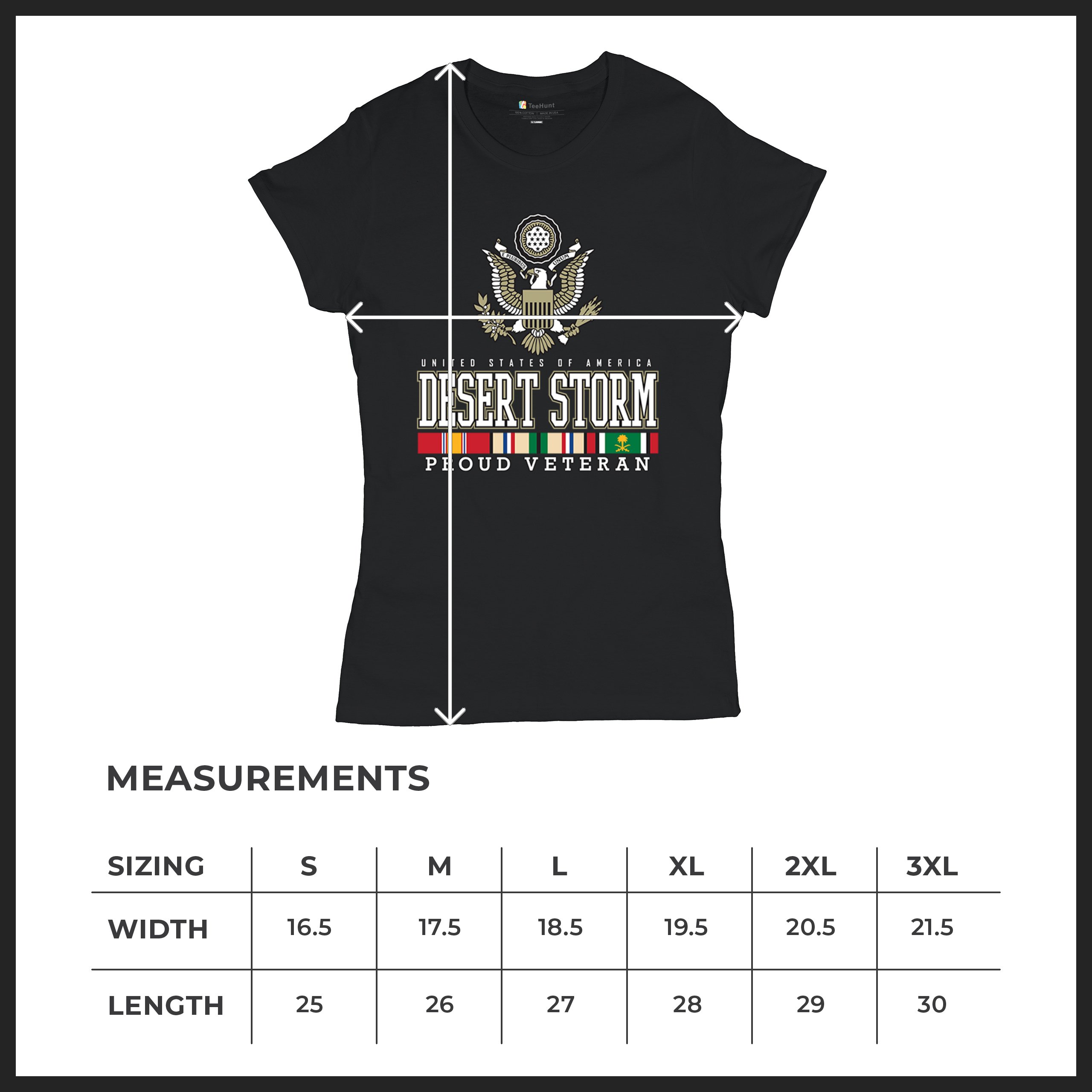 Desert Storm Proud Veteran T-Shirt American Army Gulf War DD 214 Women's Tee - Picture 8 of 50