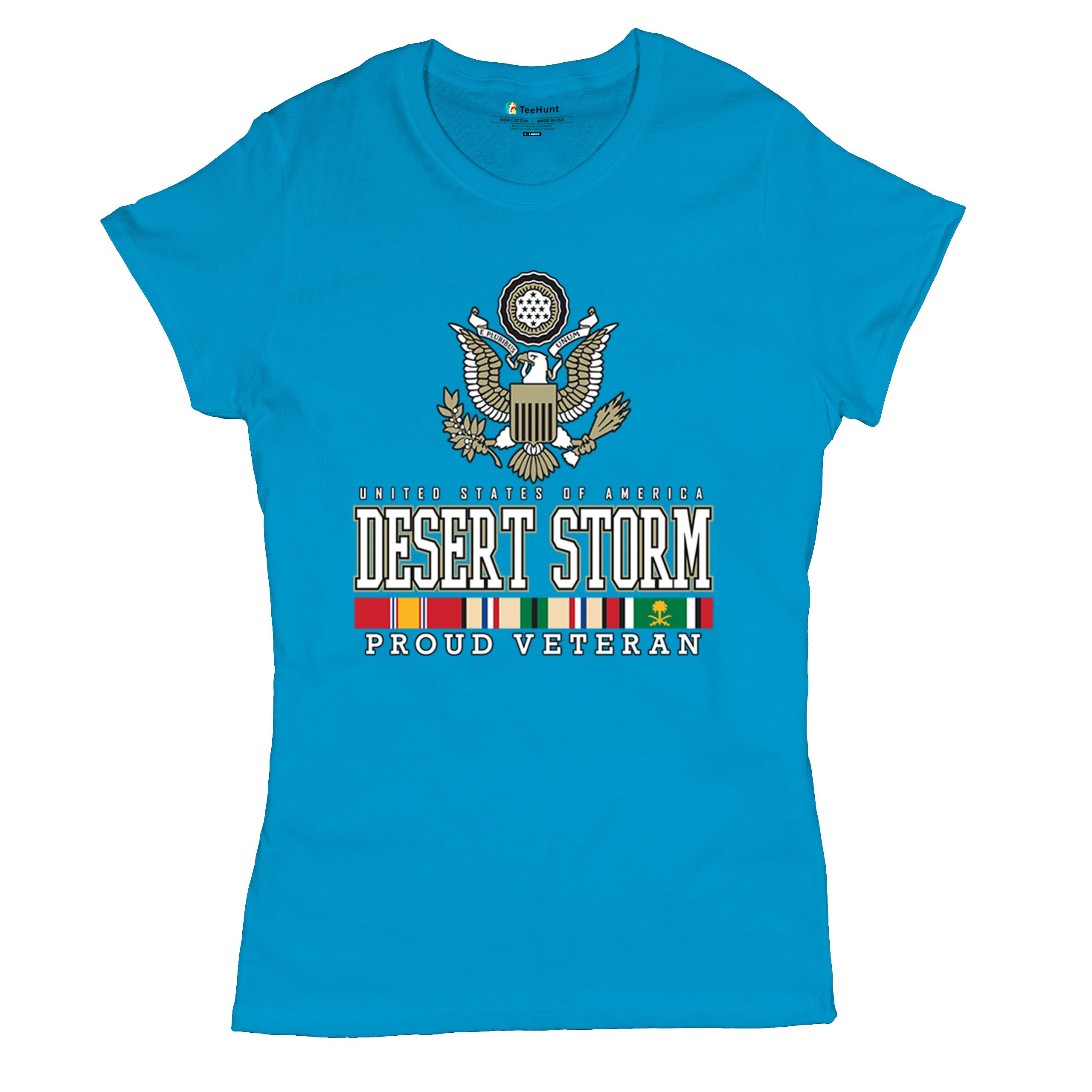 Desert Storm Proud Veteran T-Shirt American Army Gulf War DD 214 Women's Tee - Picture 41 of 50