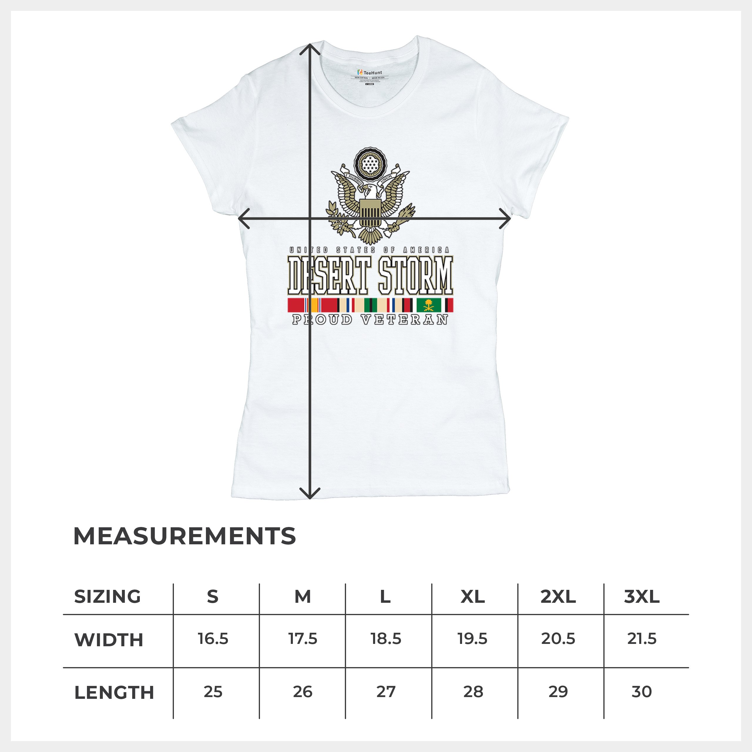 Desert Storm Proud Veteran T-Shirt American Army Gulf War DD 214 Women's Tee - Picture 29 of 50