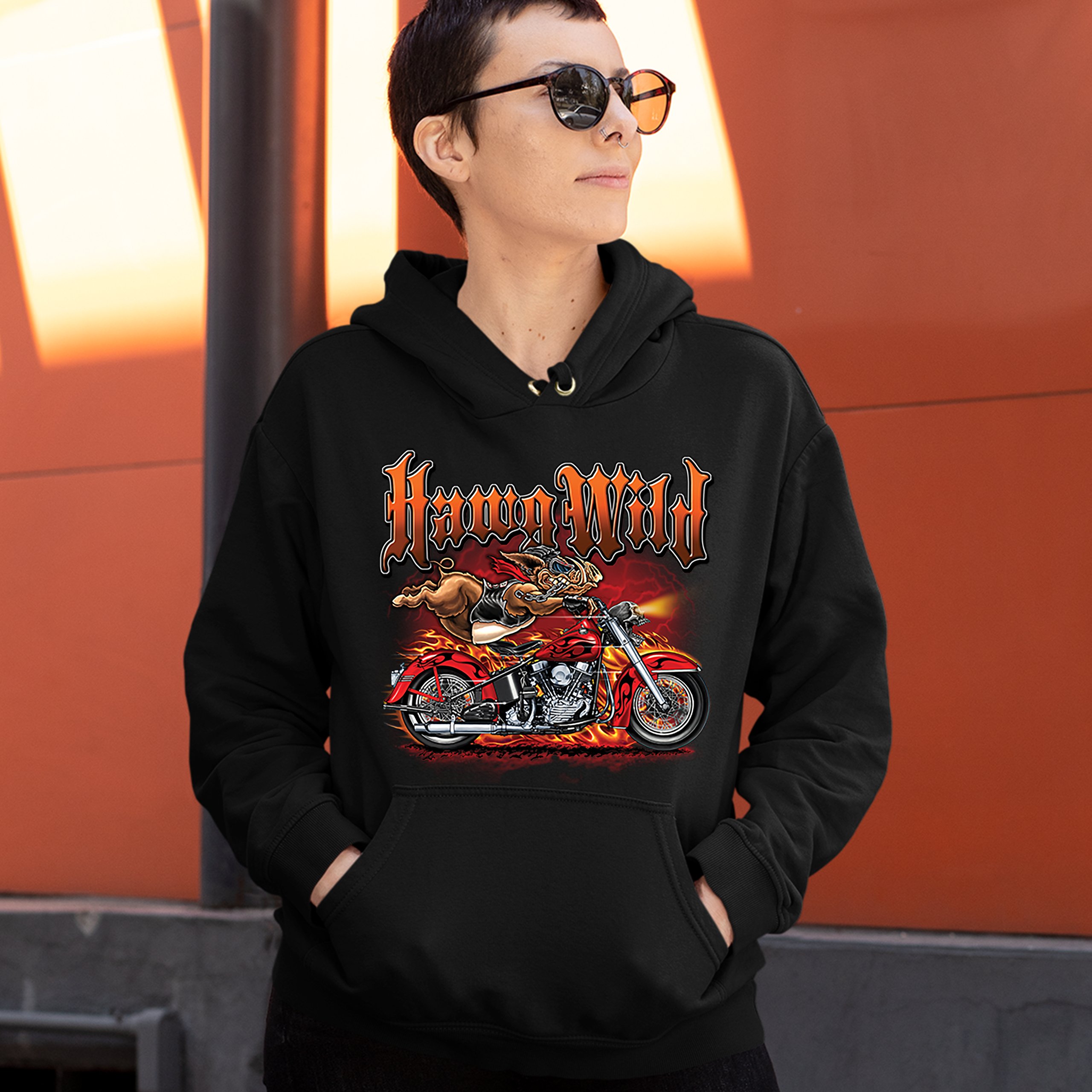 Hawg Rider Hawg Wild Sweatshirt Born to Be Wild Biker Rider Motorcycle Enthusiast ...