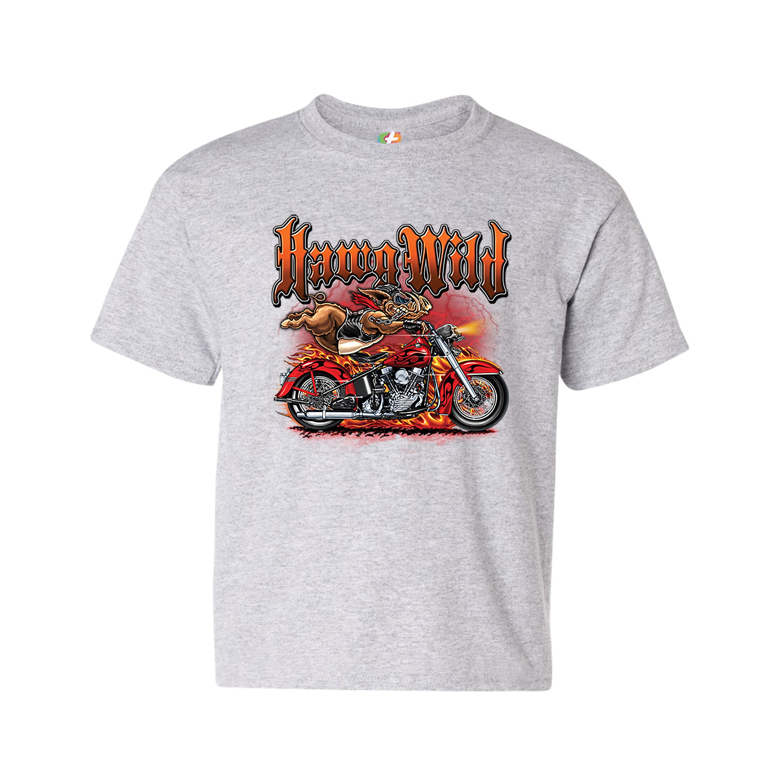 Hawg Wild Youth T-shirt Born to Be Wild Biker Rider Motorcycle Enthusiast Kids - Picture 7 of 29