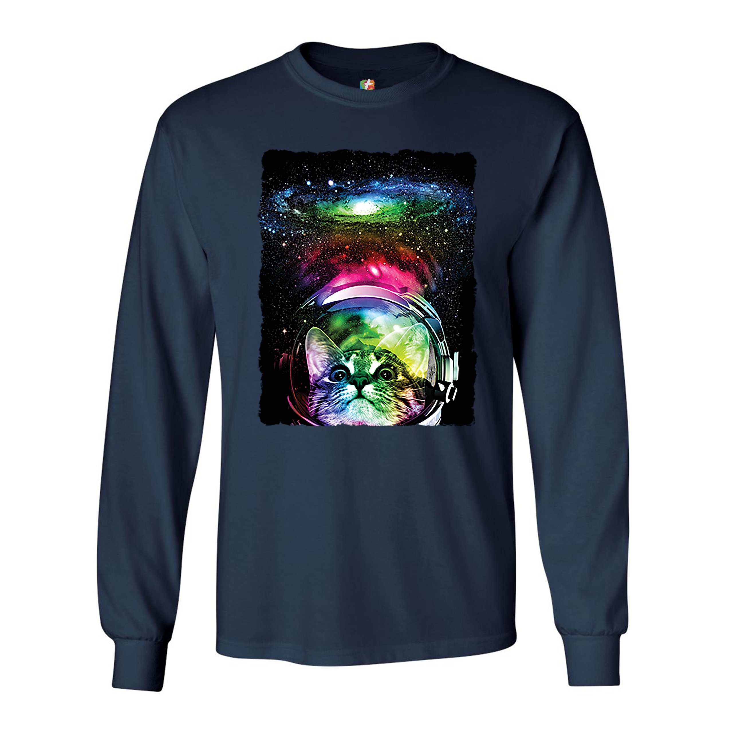 Astronaut Cat Long Sleeve T-shirt Space Kitty | eBay