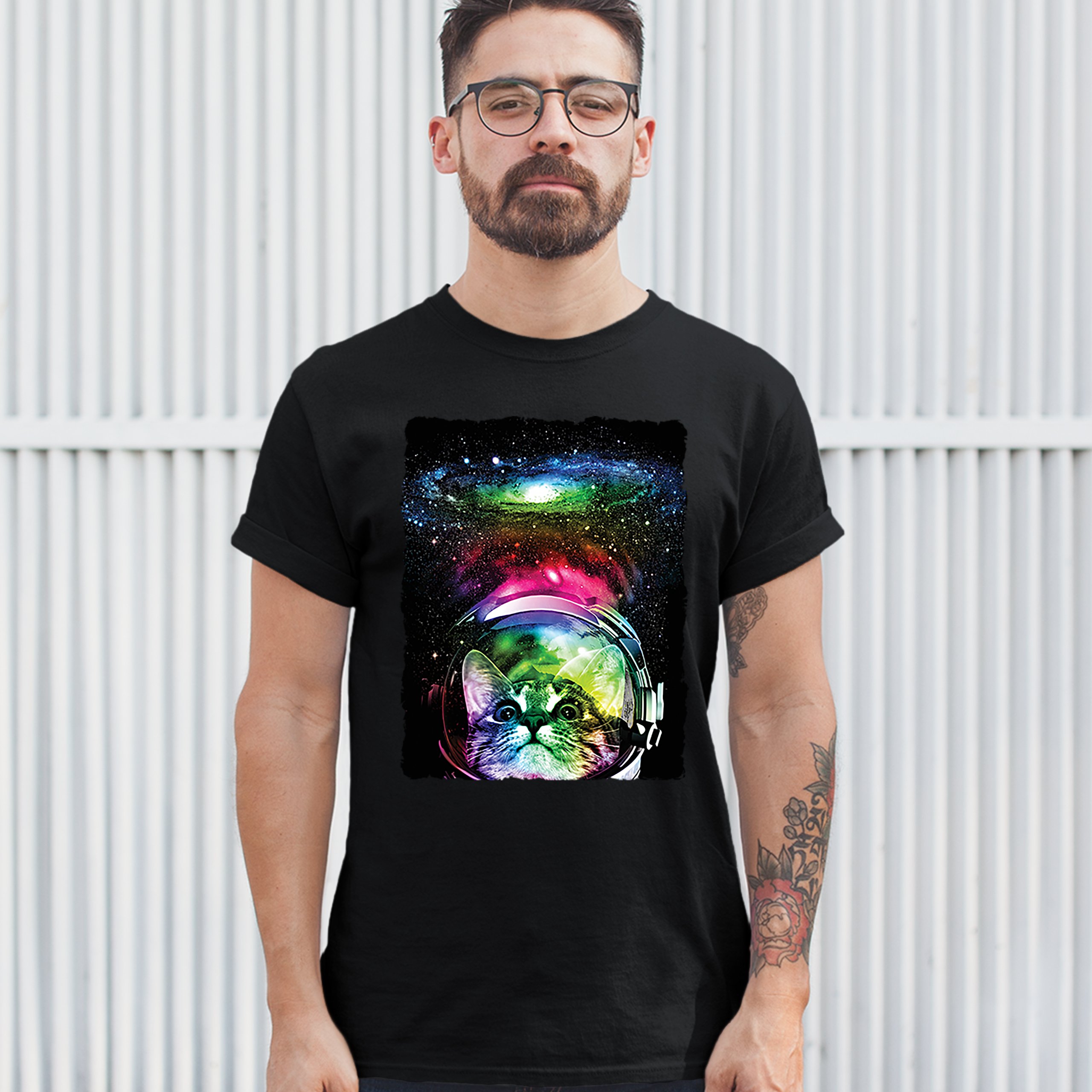 astronaut cat t shirt