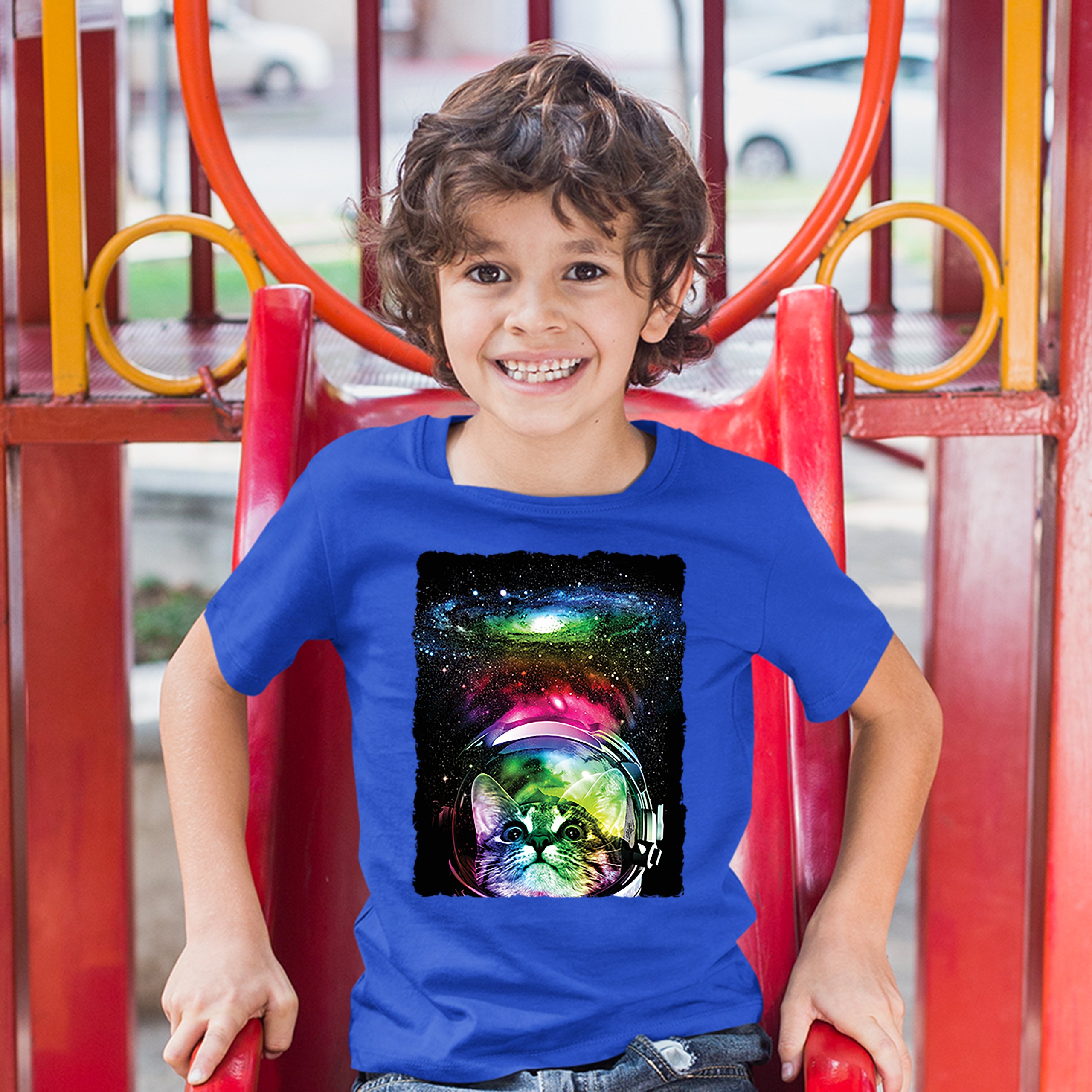 Astronaut Cat Youth T-shirt Space Kitty Kids - Picture 25 of 29