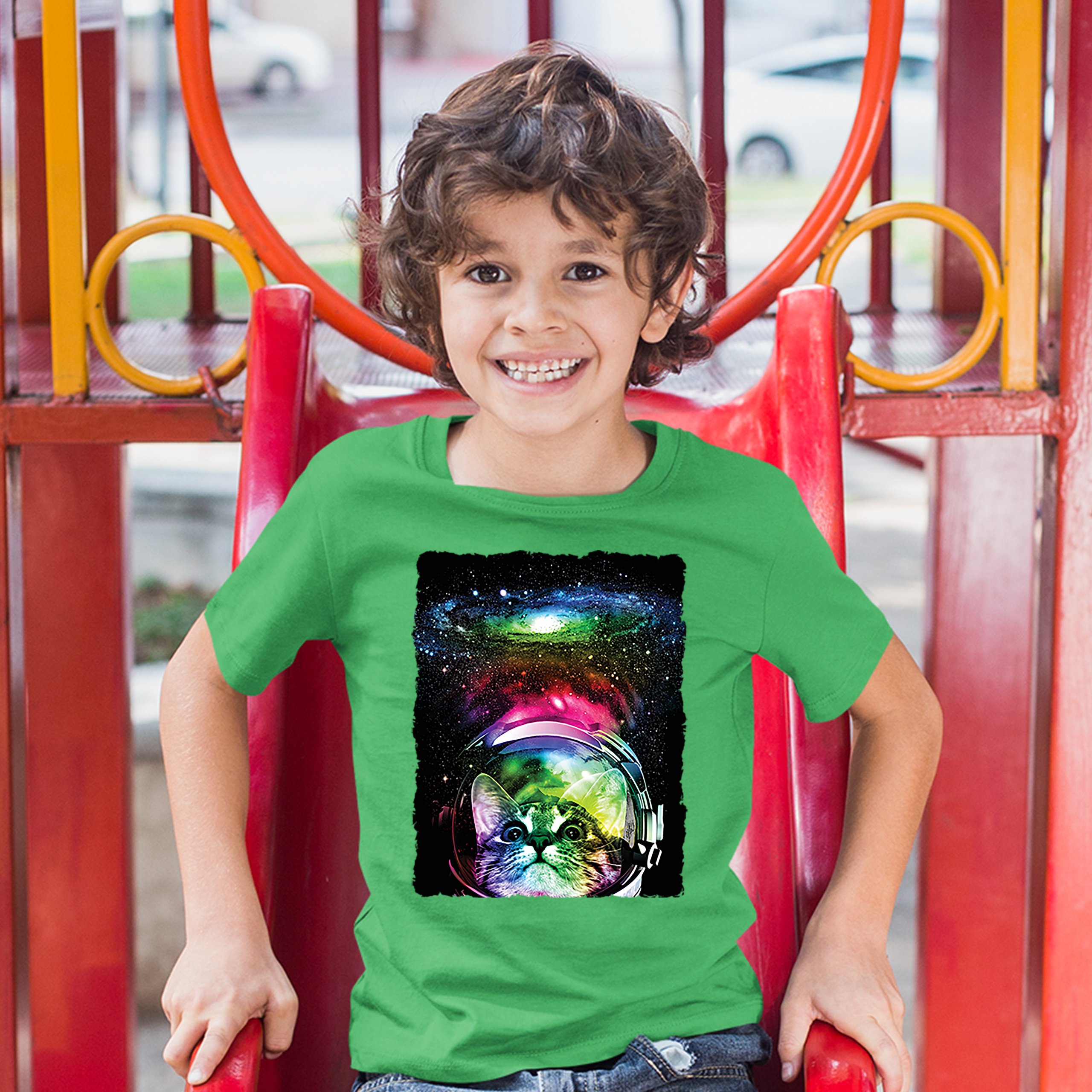 Astronaut Cat Youth T-shirt Space Kitty Kids - Picture 21 of 29