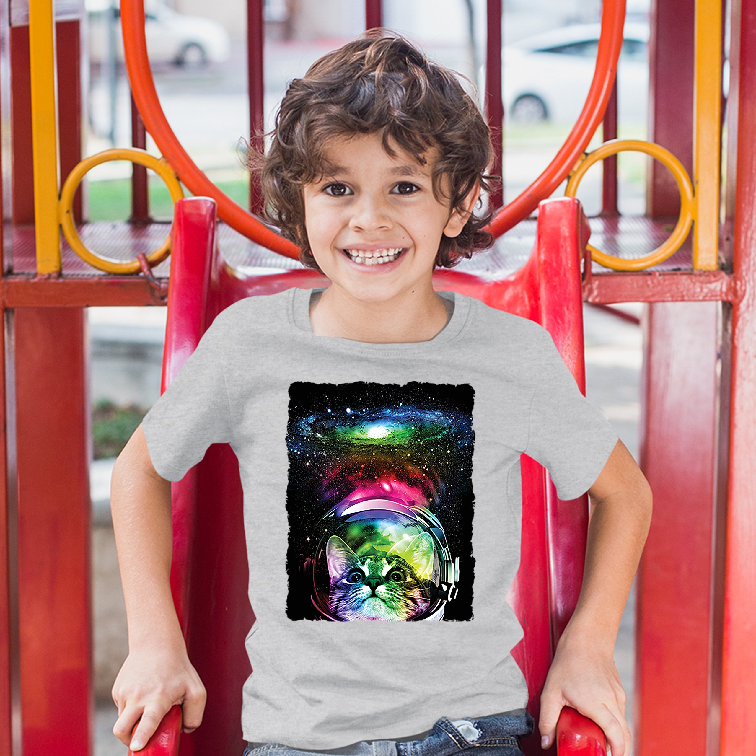 Astronaut Cat Youth T-shirt Space Kitty Kids - Picture 9 of 29
