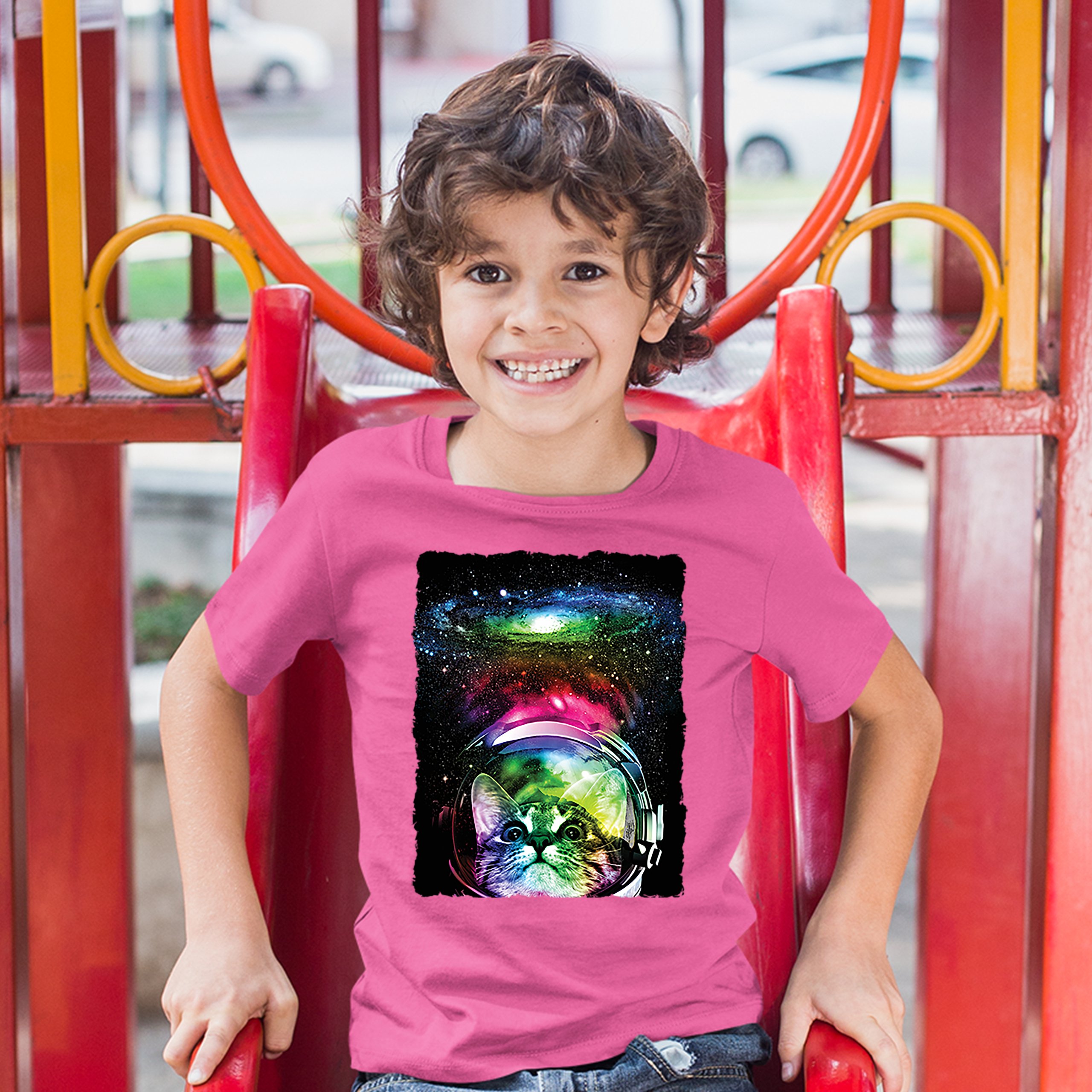 Astronaut Cat Youth T-shirt Space Kitty Kids - Picture 29 of 29