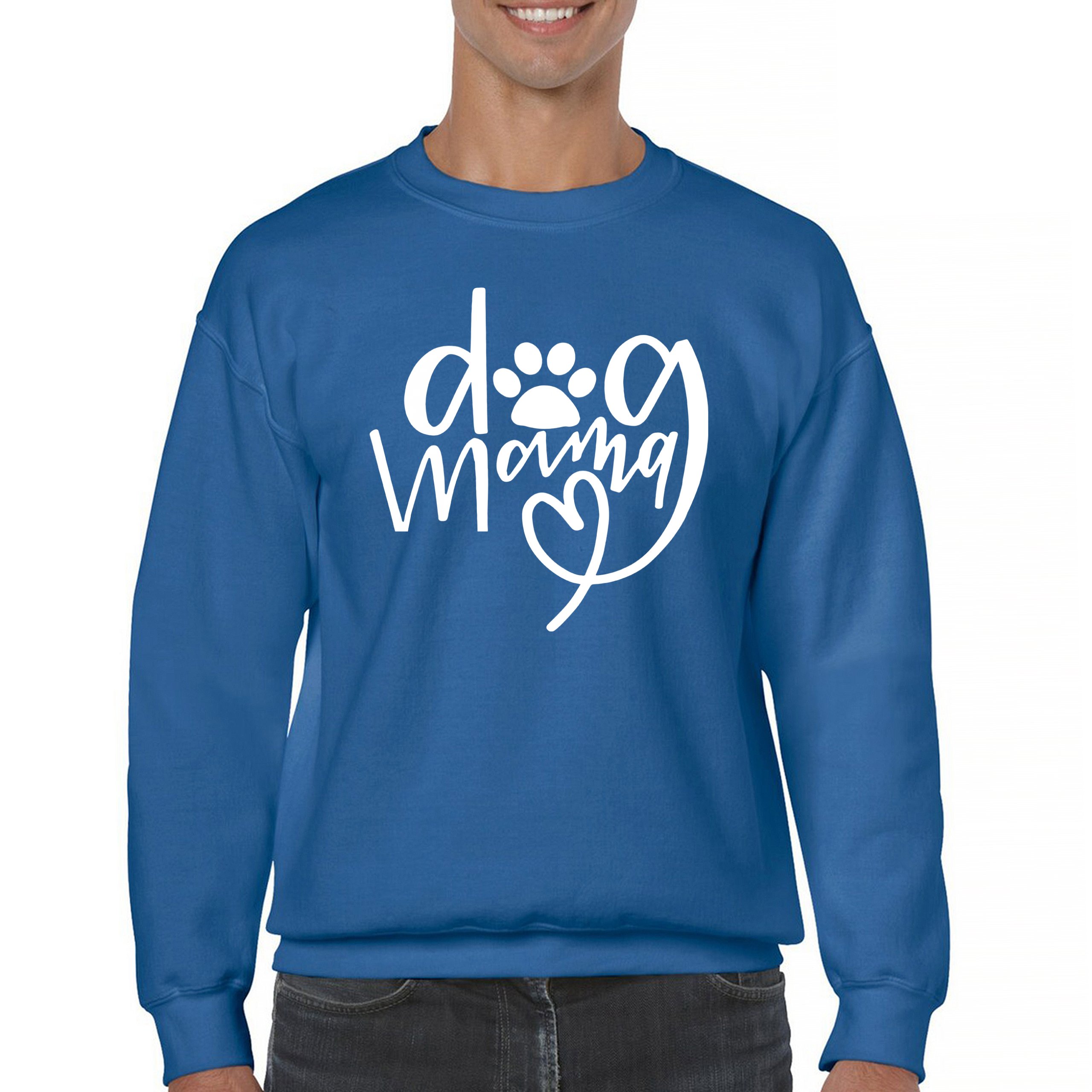 Dog Mama Funny Mother's Day Sweatshirt Puppy Breed Adopt a Pet Paw Crewneck - Picture 44 of 50