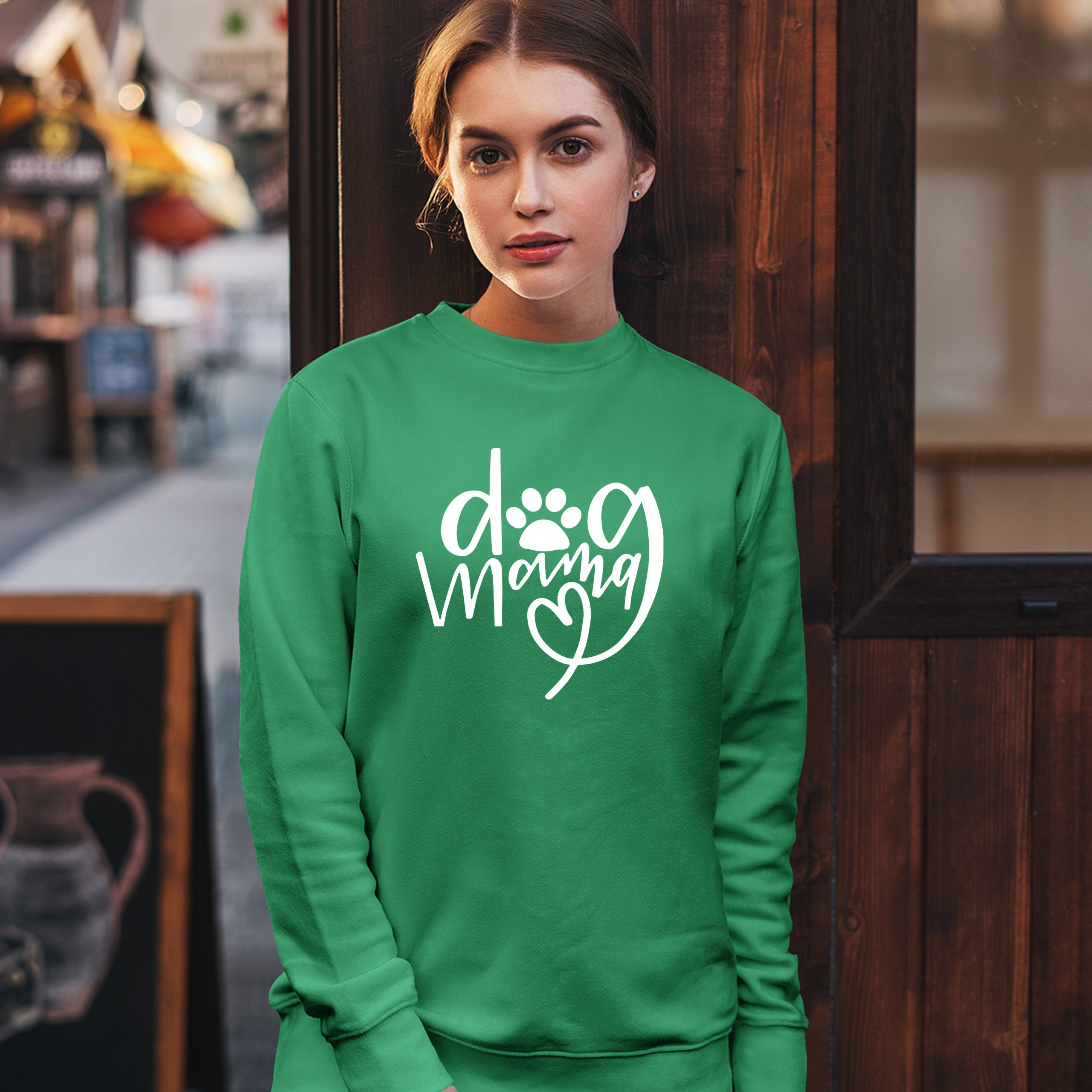 Dog Mama Funny Mother's Day Sweatshirt Puppy Breed Adopt a Pet Paw Crewneck - Picture 40 of 50