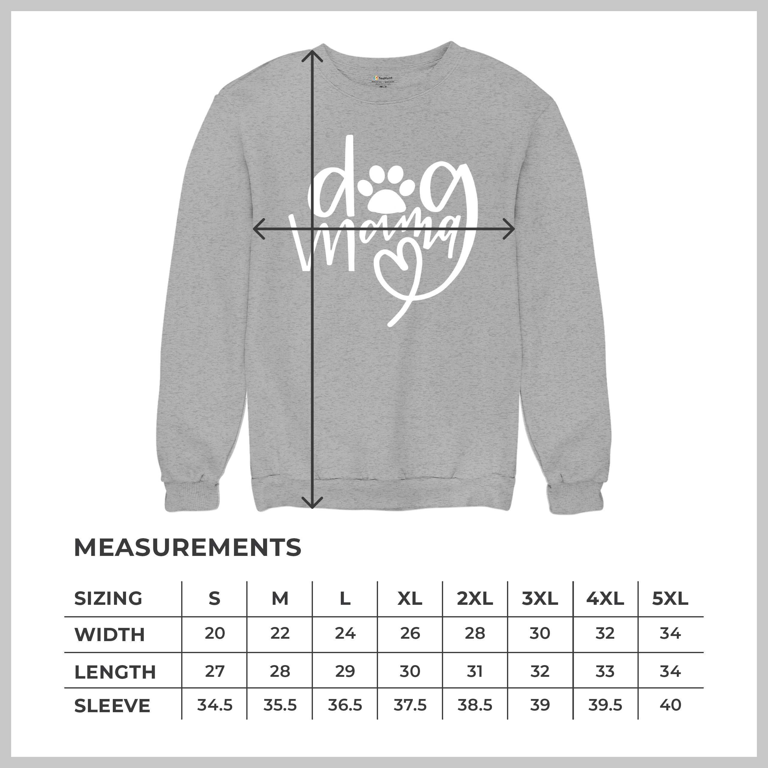Dog Mama Funny Mother's Day Sweatshirt Puppy Breed Adopt a Pet Paw Crewneck - Picture 15 of 50