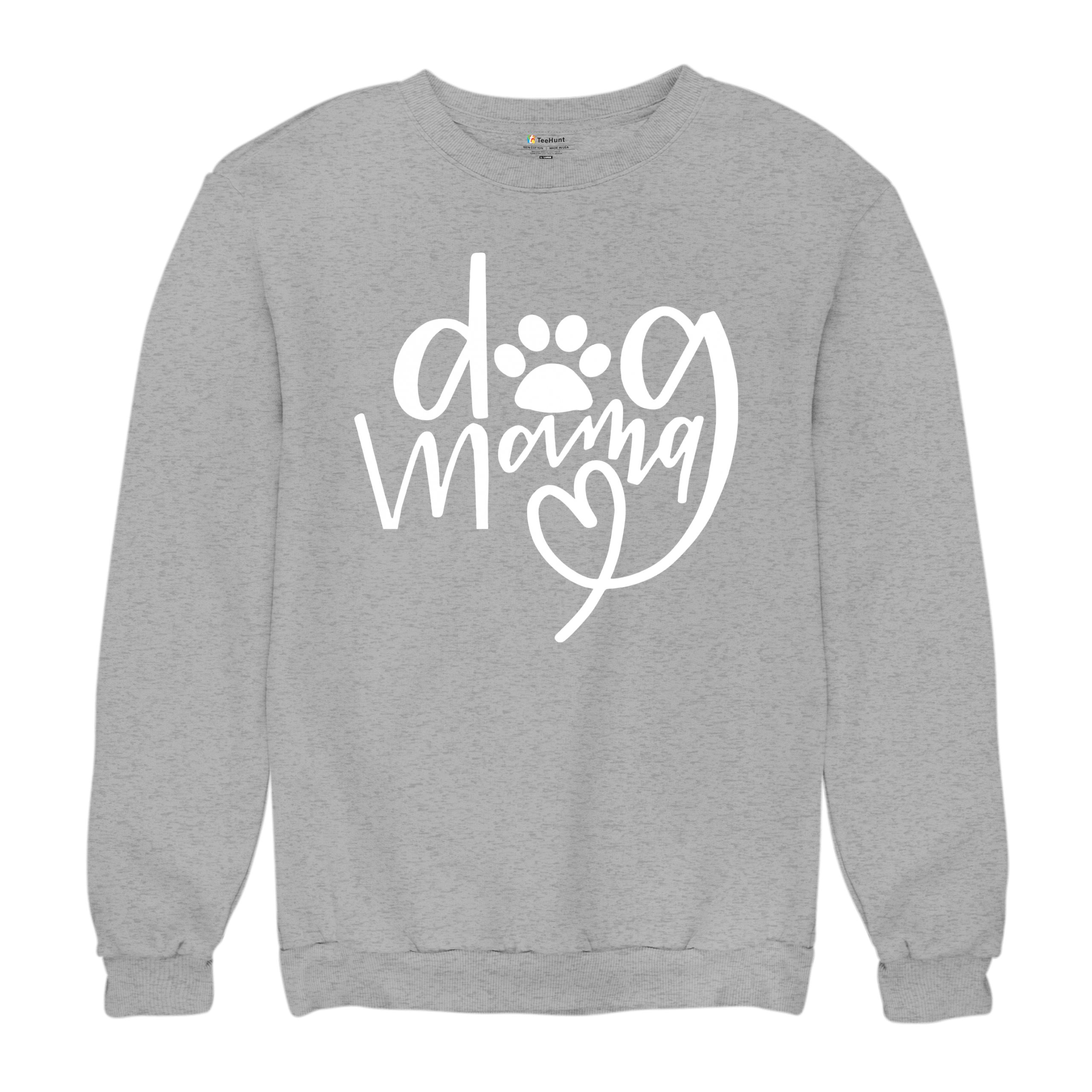 Dog Mama Funny Mother's Day Sweatshirt Puppy Breed Adopt a Pet Paw Crewneck - Picture 13 of 50