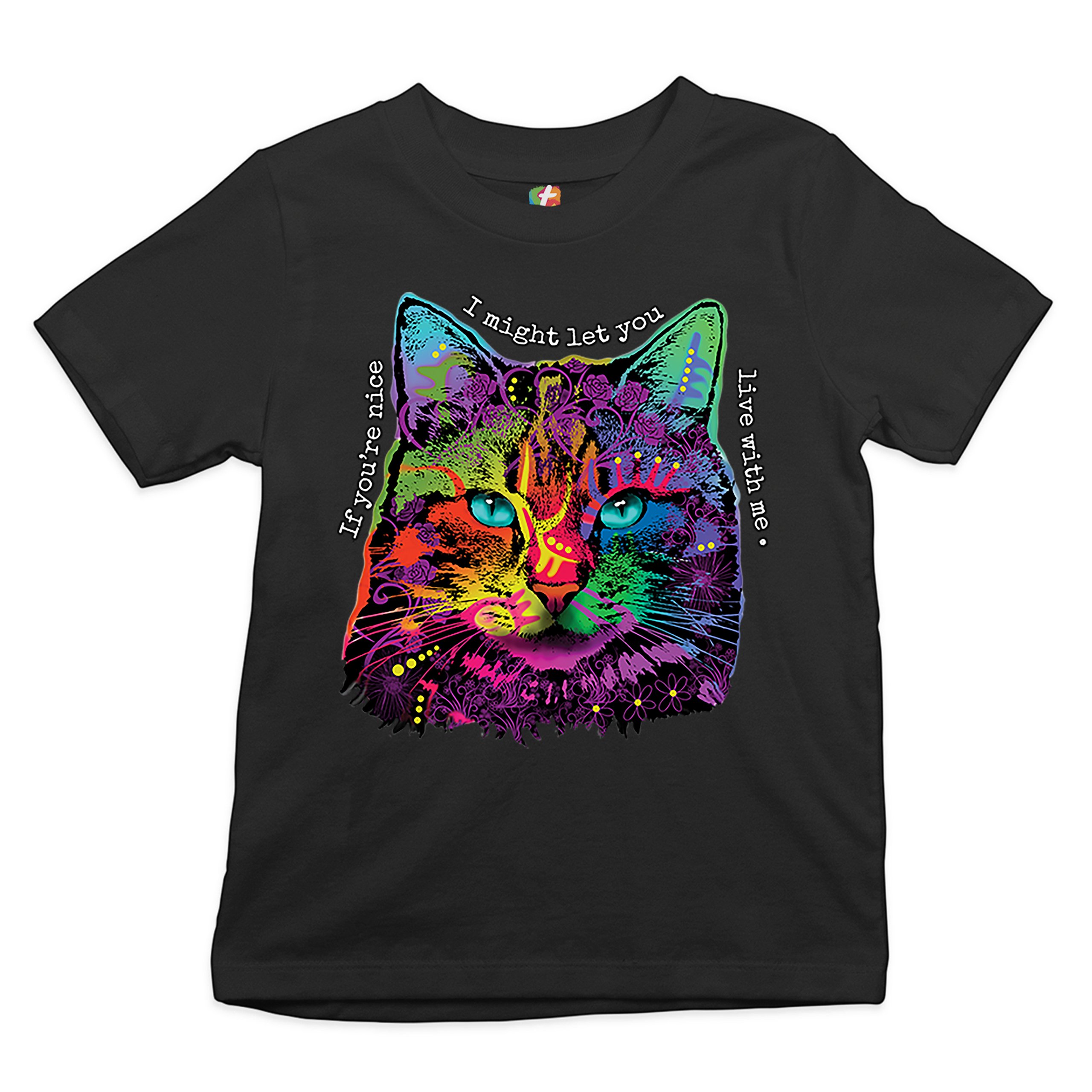 If You're Nice I Might Let You Live With Me Youth T-shirt Andy Maxx Cat Kids - Picture 6 of 29
