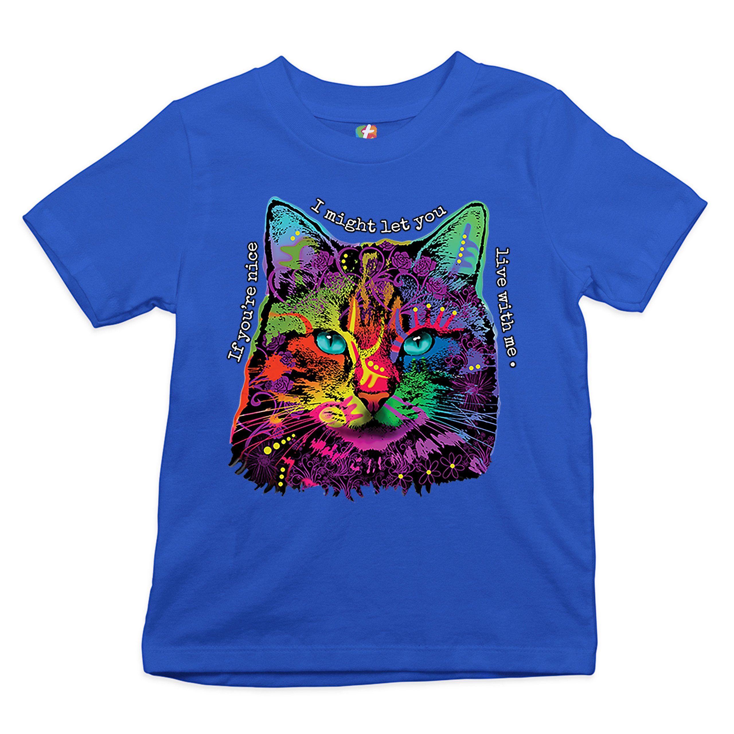 If You're Nice I Might Let You Live With Me Youth T-shirt Andy Maxx Cat Kids - Picture 22 of 29