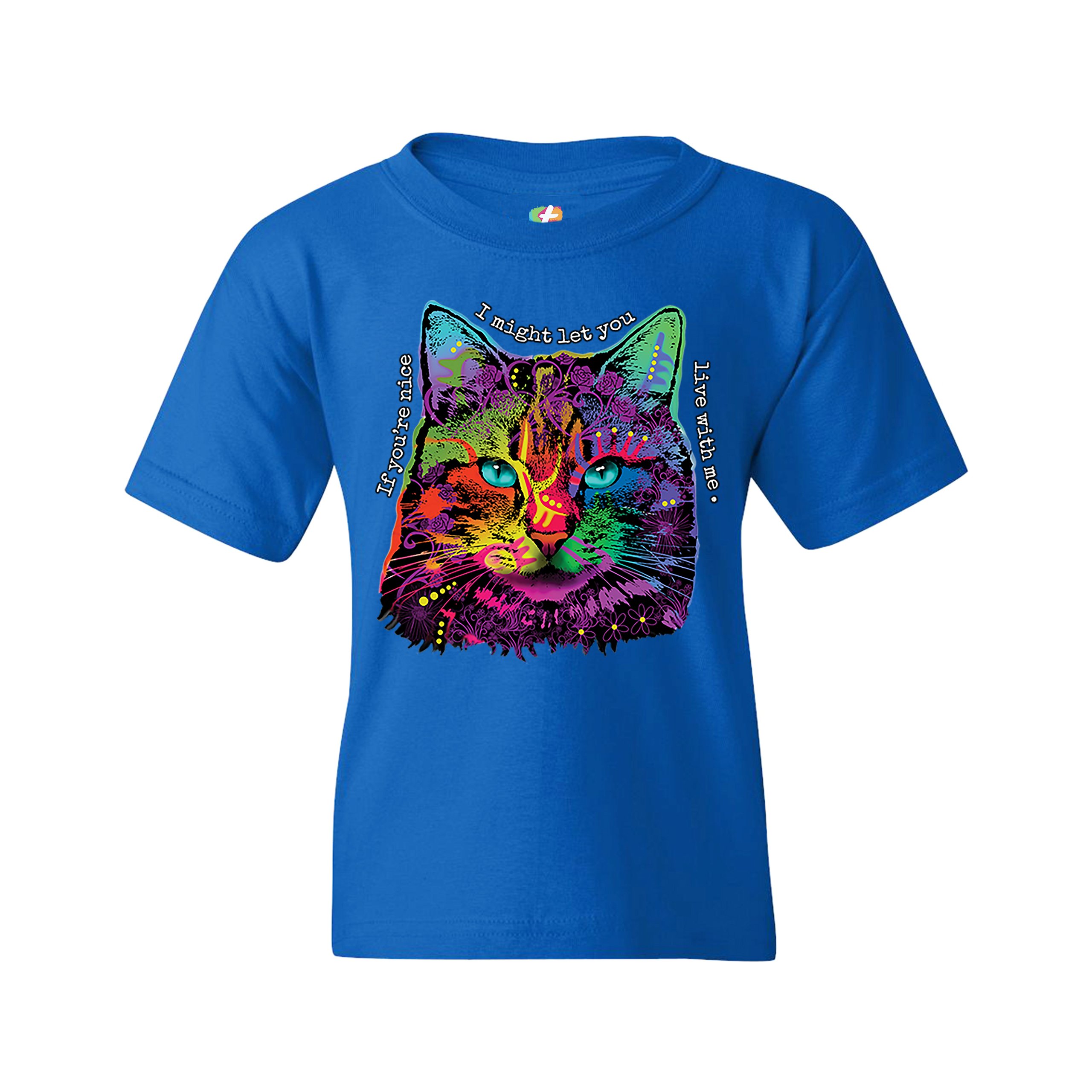 If You're Nice I Might Let You Live With Me Youth T-shirt Andy Maxx Cat Kids - Picture 23 of 29