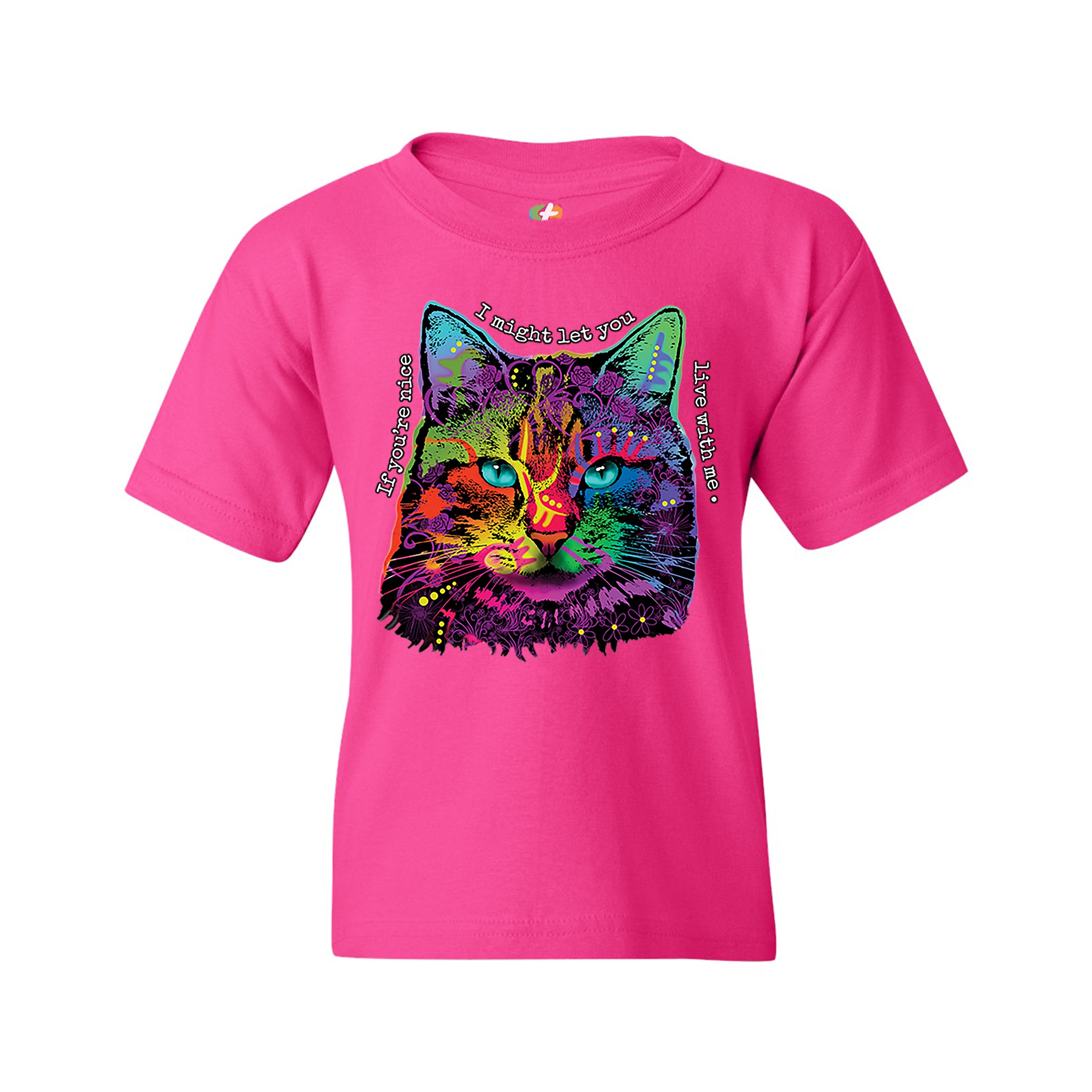 If You're Nice I Might Let You Live With Me Youth T-shirt Andy Maxx Cat Kids - Picture 27 of 29