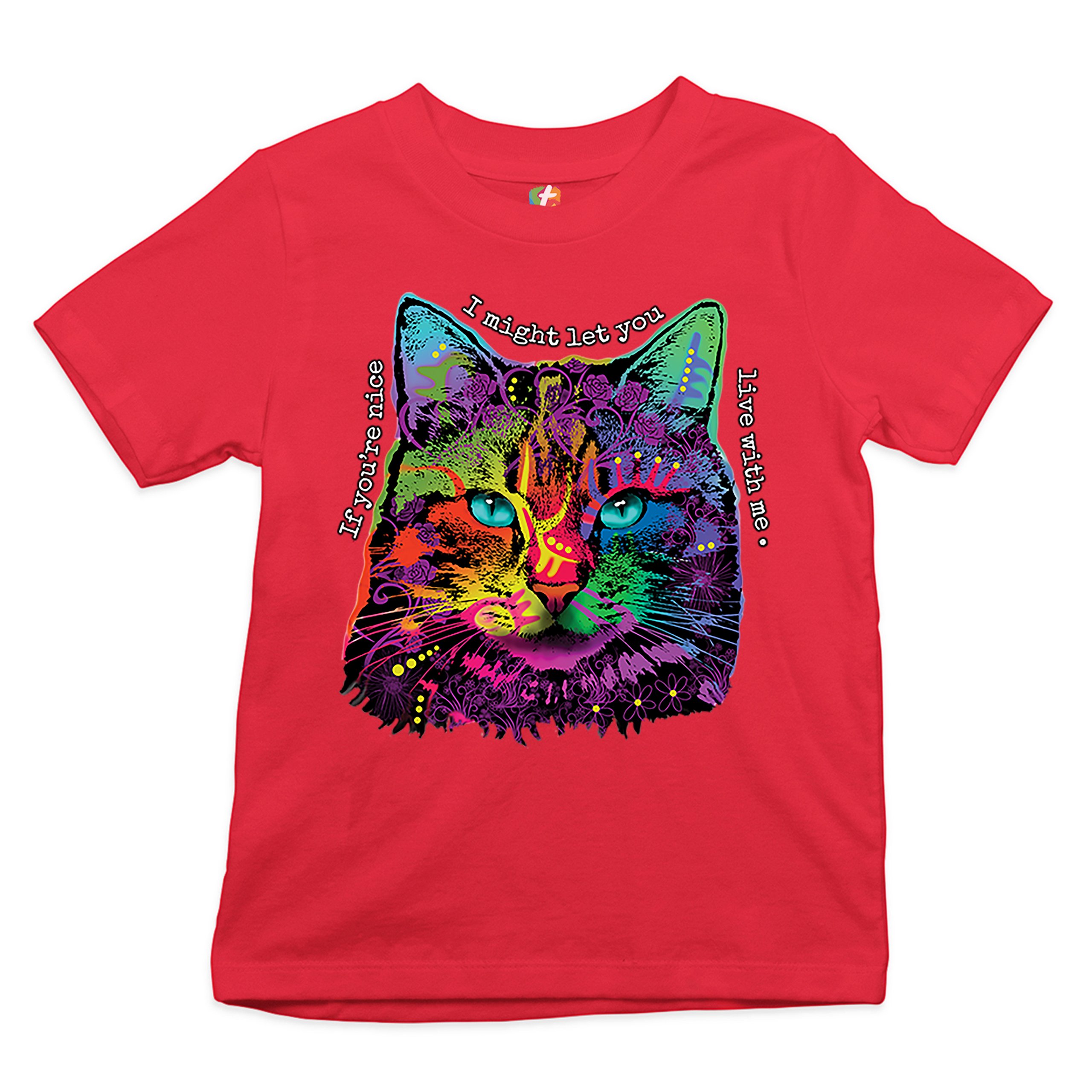 If You're Nice I Might Let You Live With Me Youth T-shirt Andy Maxx Cat Kids - Picture 14 of 29