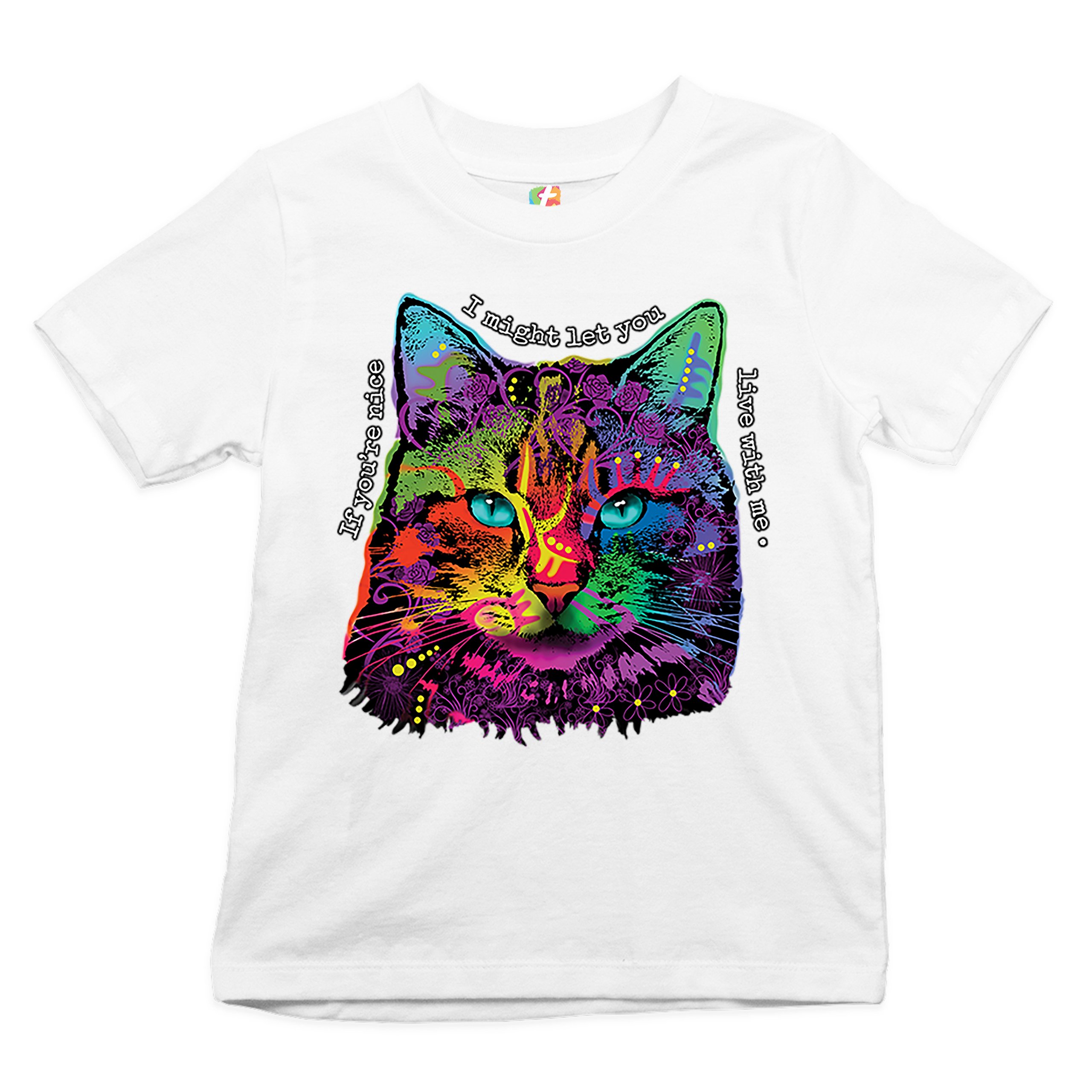 If You're Nice I Might Let You Live With Me Youth T-shirt Andy Maxx Cat Kids - Picture 2 of 29