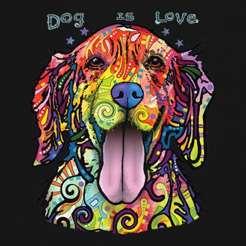 Dean Russo Dog is Love Labrador Retriever Women's Long Sleeve T-shirt Happy Pet