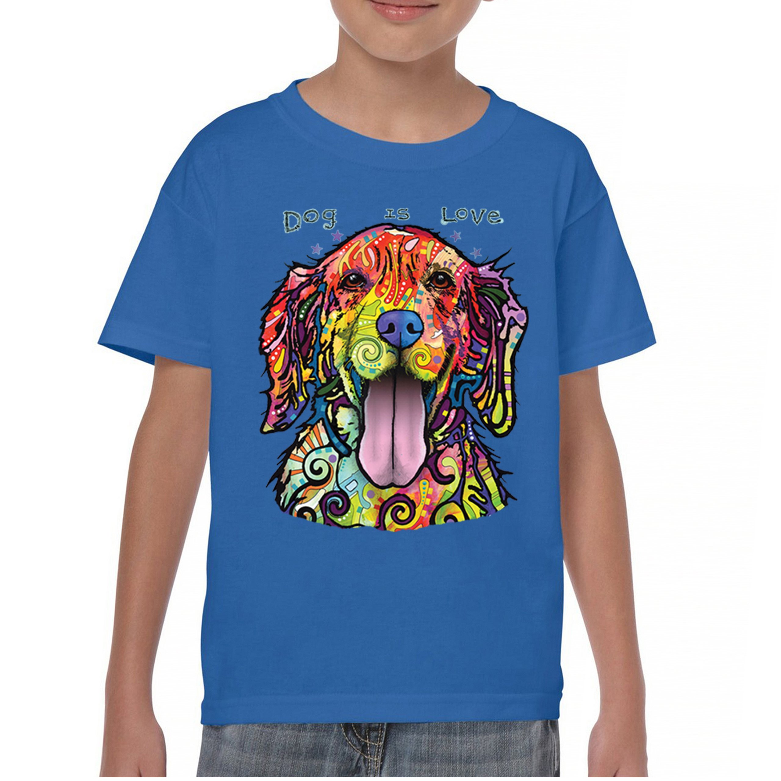 Dean Russo Dog is Love Labrador Retriever Youth T-shirt Happy Pet Kids - Picture 37 of 50
