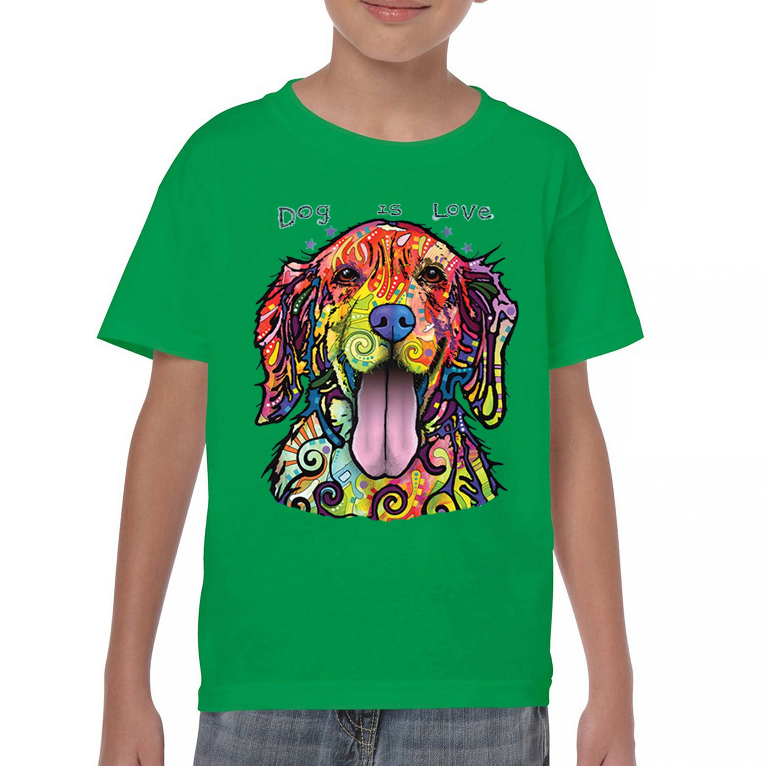 Dean Russo Dog is Love Labrador Retriever Youth T-shirt Happy Pet Kids - Picture 30 of 50
