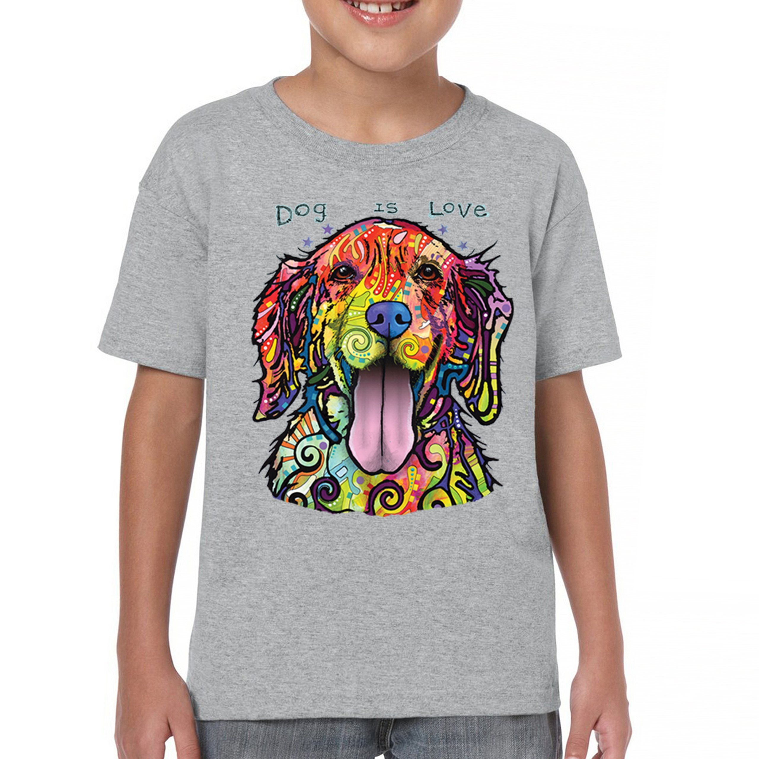 Dean Russo Dog is Love Labrador Retriever Youth T-shirt Happy Pet Kids - Picture 9 of 50