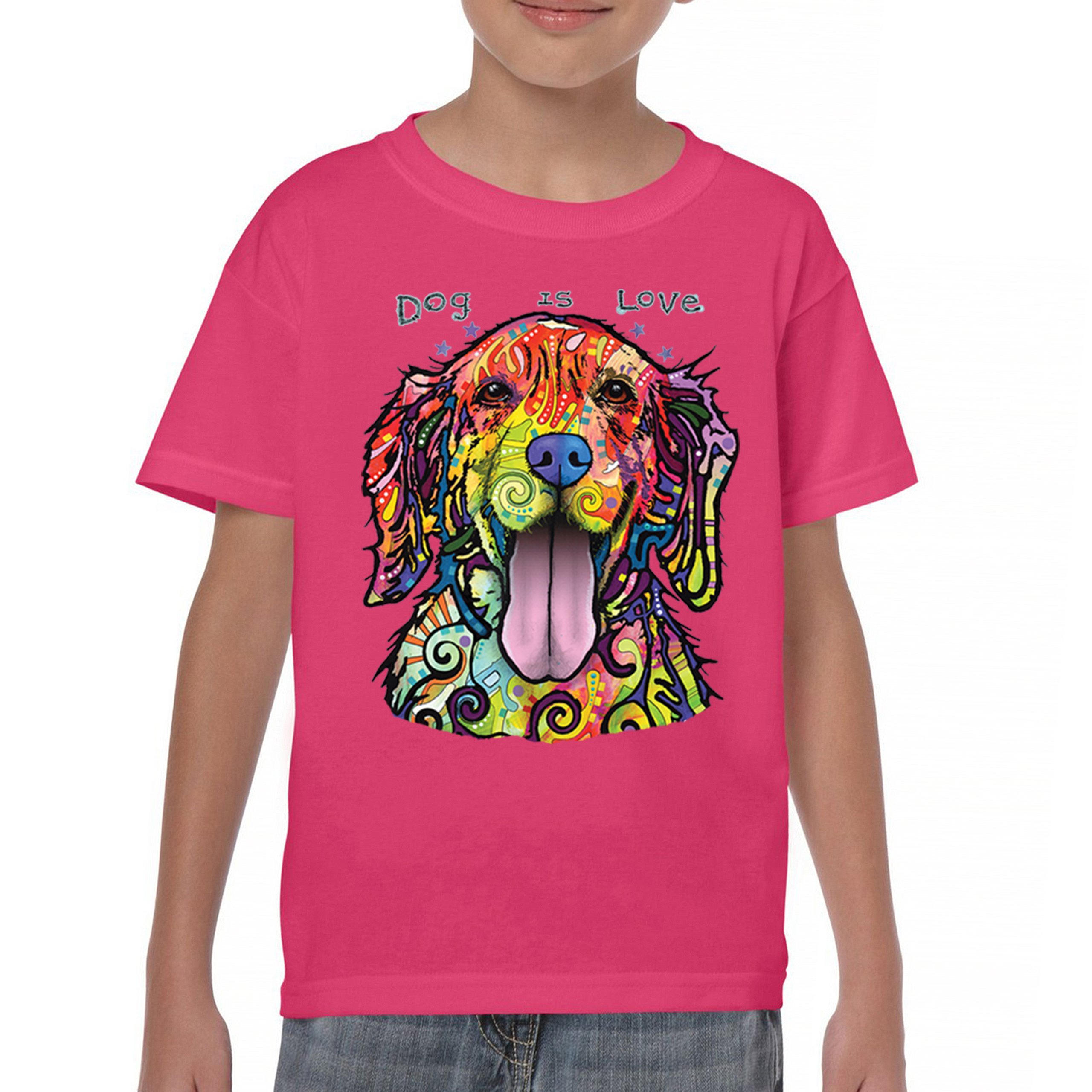 Dean Russo Dog is Love Labrador Retriever Youth T-shirt Happy Pet Kids - Picture 44 of 50