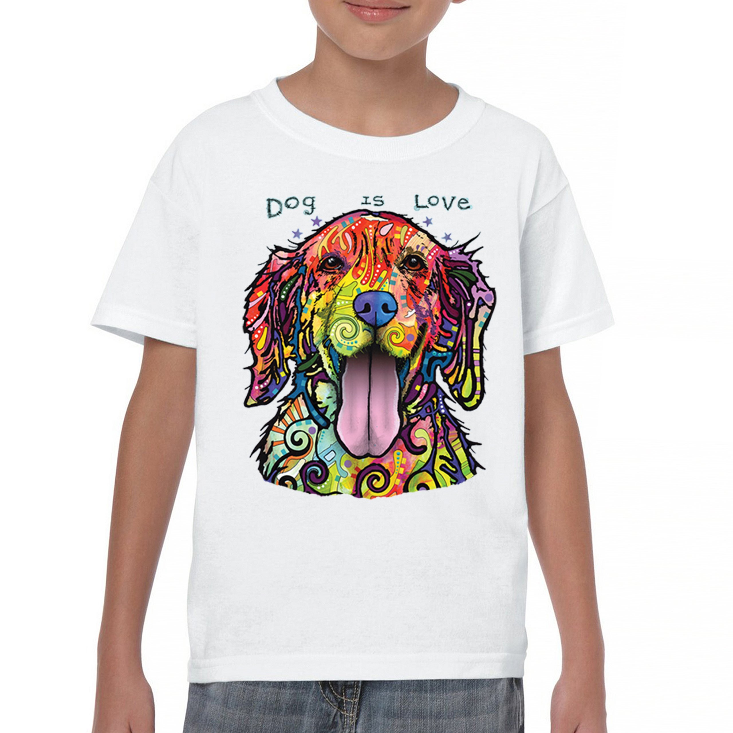 Dean Russo Dog is Love Labrador Retriever Youth T-shirt Happy Pet Kids - Picture 23 of 50