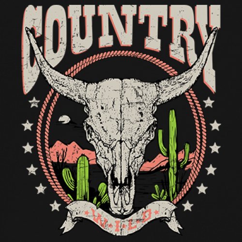 Country Wild Youth T-shirt Vintage Steer Skull Desert Cowgirl Rodeo Kids - Picture 4 of 29