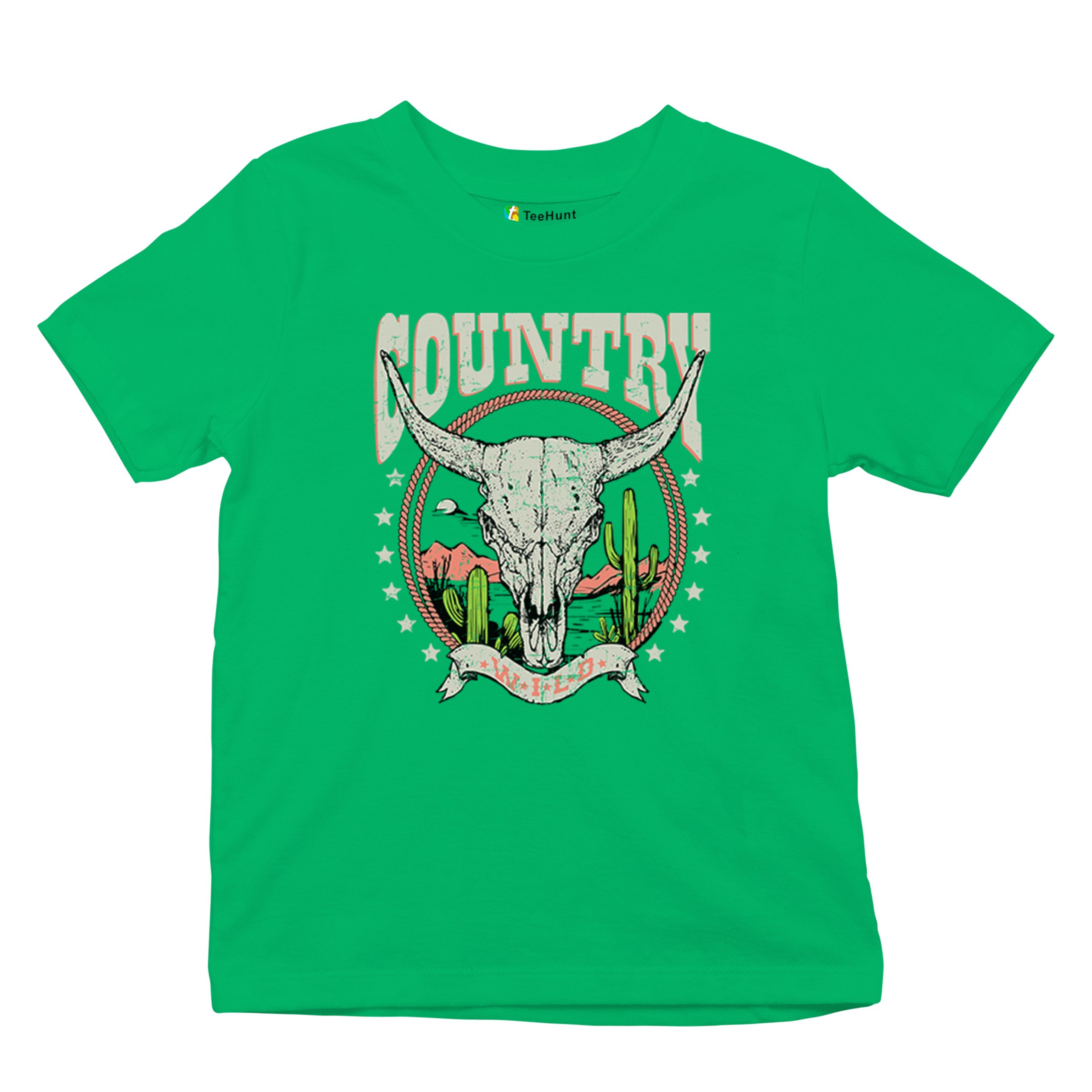 Country Wild Youth T-shirt Vintage Steer Skull Desert Cowgirl Rodeo Kids - Picture 13 of 29