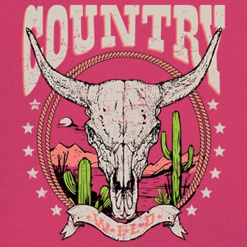 Country Wild Youth T-shirt Vintage Steer Skull Desert Cowgirl Rodeo Kids - Picture 25 of 29