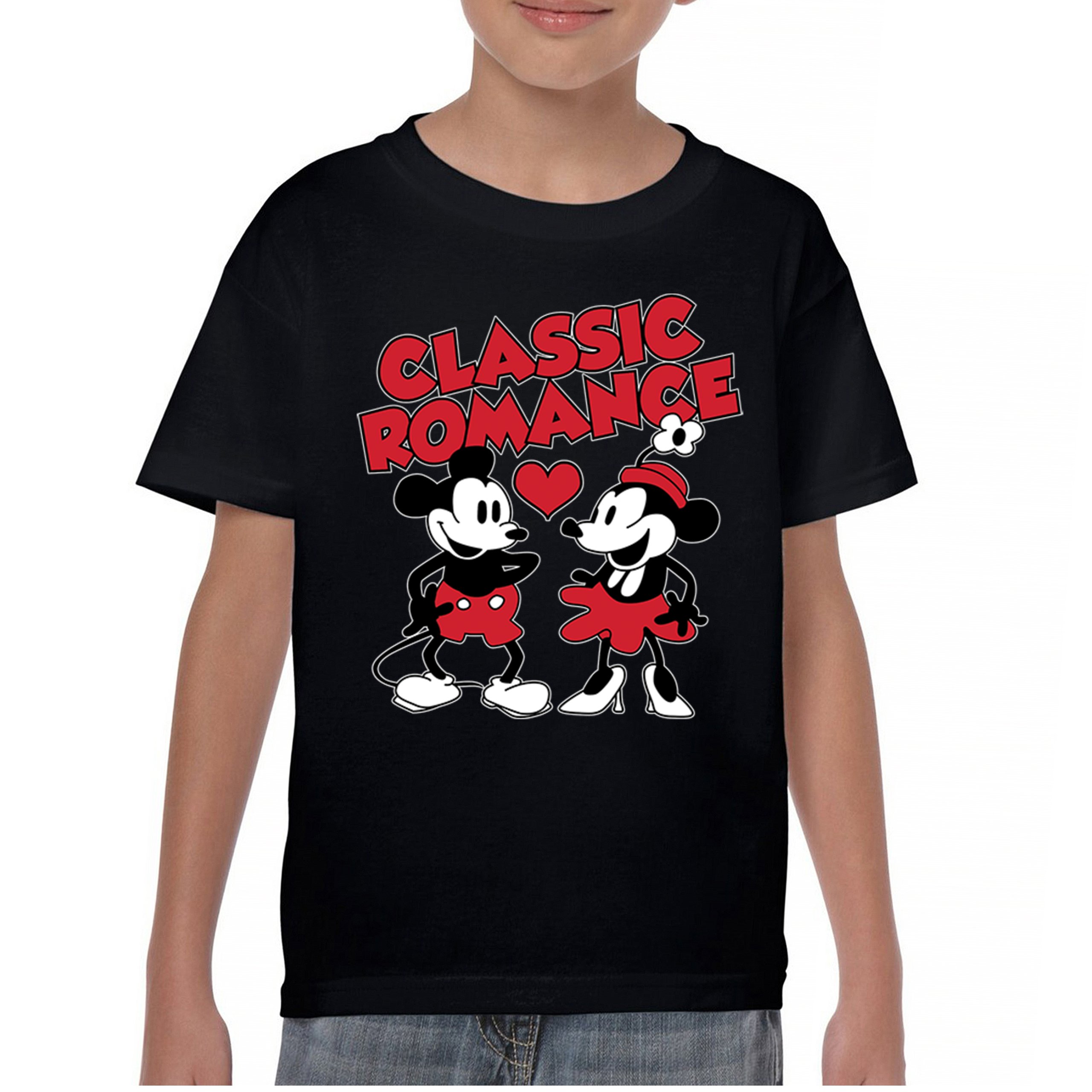 Steamboat Willie Classic Romance Youth T-shirt Cute Cartoon Mouse Retro Kids - Picture 9 of 50