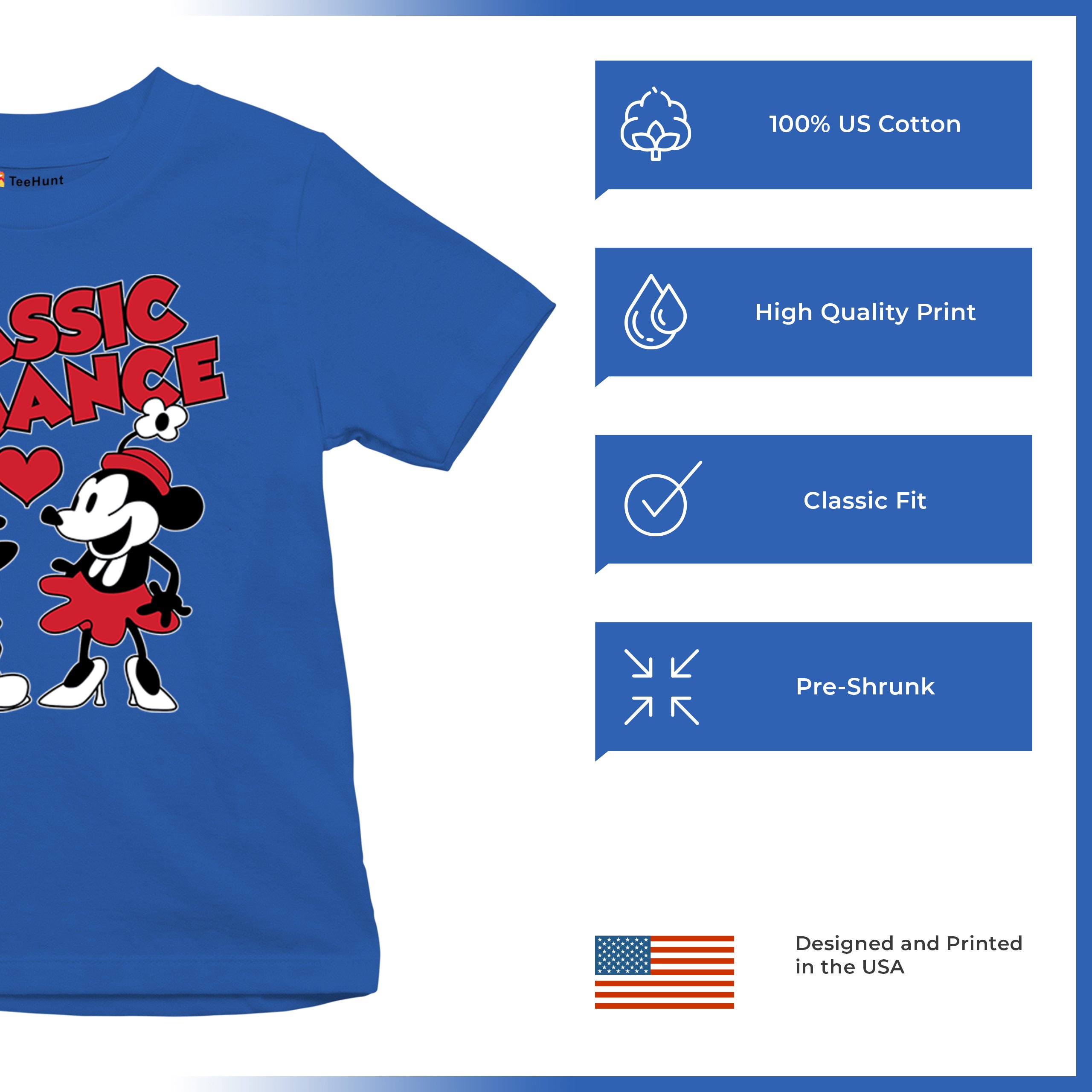 Steamboat Willie Classic Romance Youth T-shirt Cute Cartoon Mouse Retro Kids - Picture 42 of 50