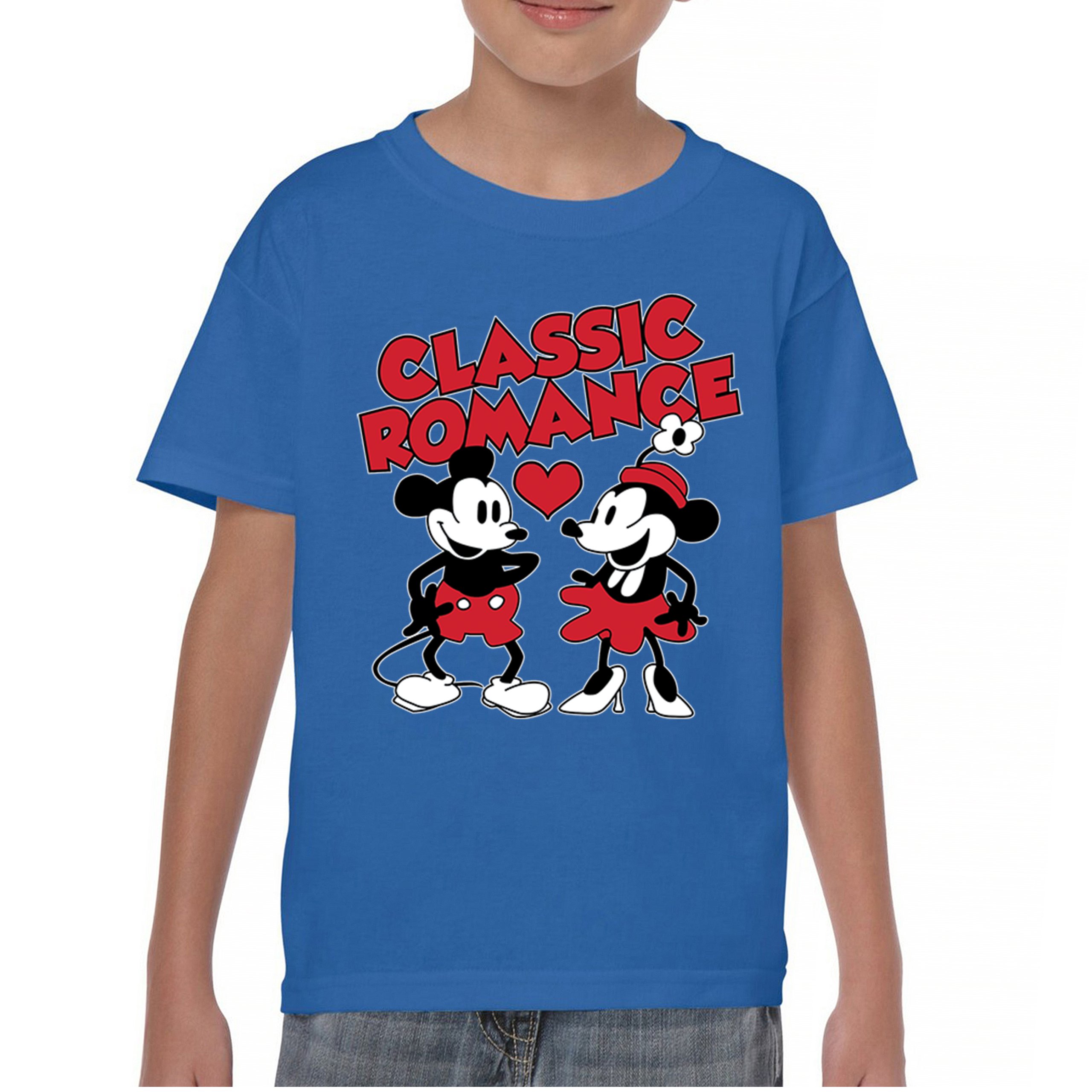 Steamboat Willie Classic Romance Youth T-shirt Cute Cartoon Mouse Retro Kids - Picture 37 of 50