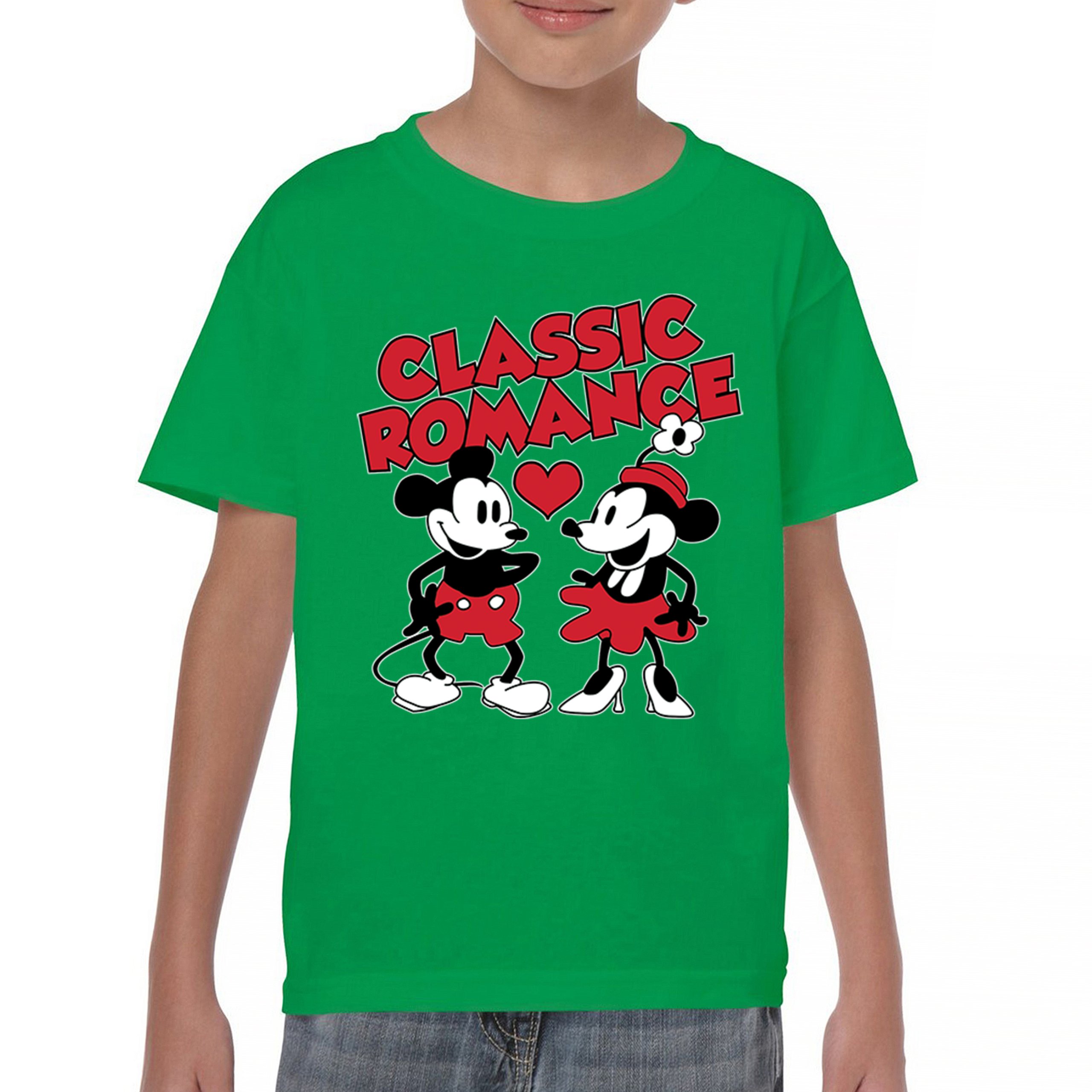 Steamboat Willie Classic Romance Youth T-shirt Cute Cartoon Mouse Retro Kids - Picture 30 of 50