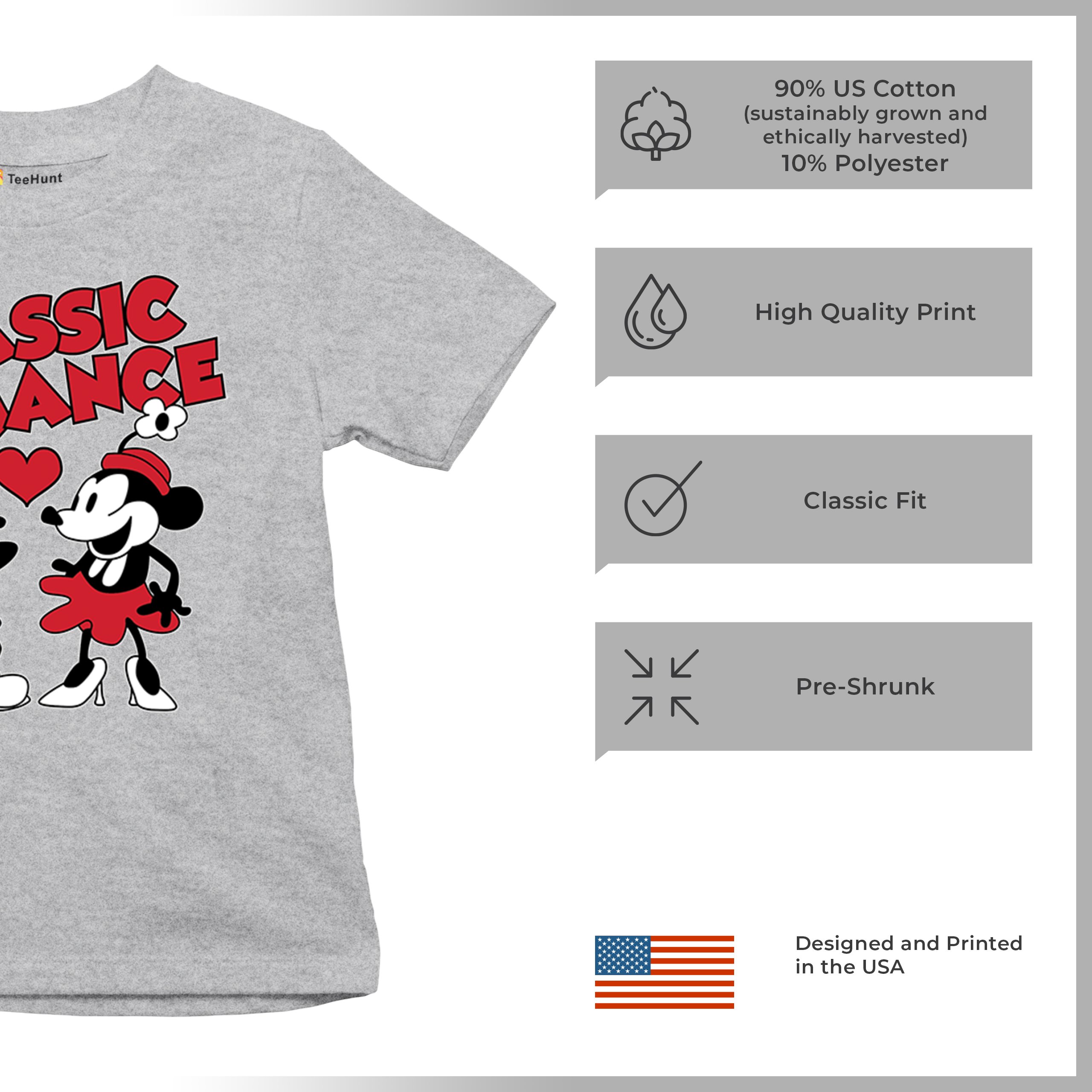 Steamboat Willie Classic Romance Youth T-shirt Cute Cartoon Mouse Retro Kids - Picture 7 of 50