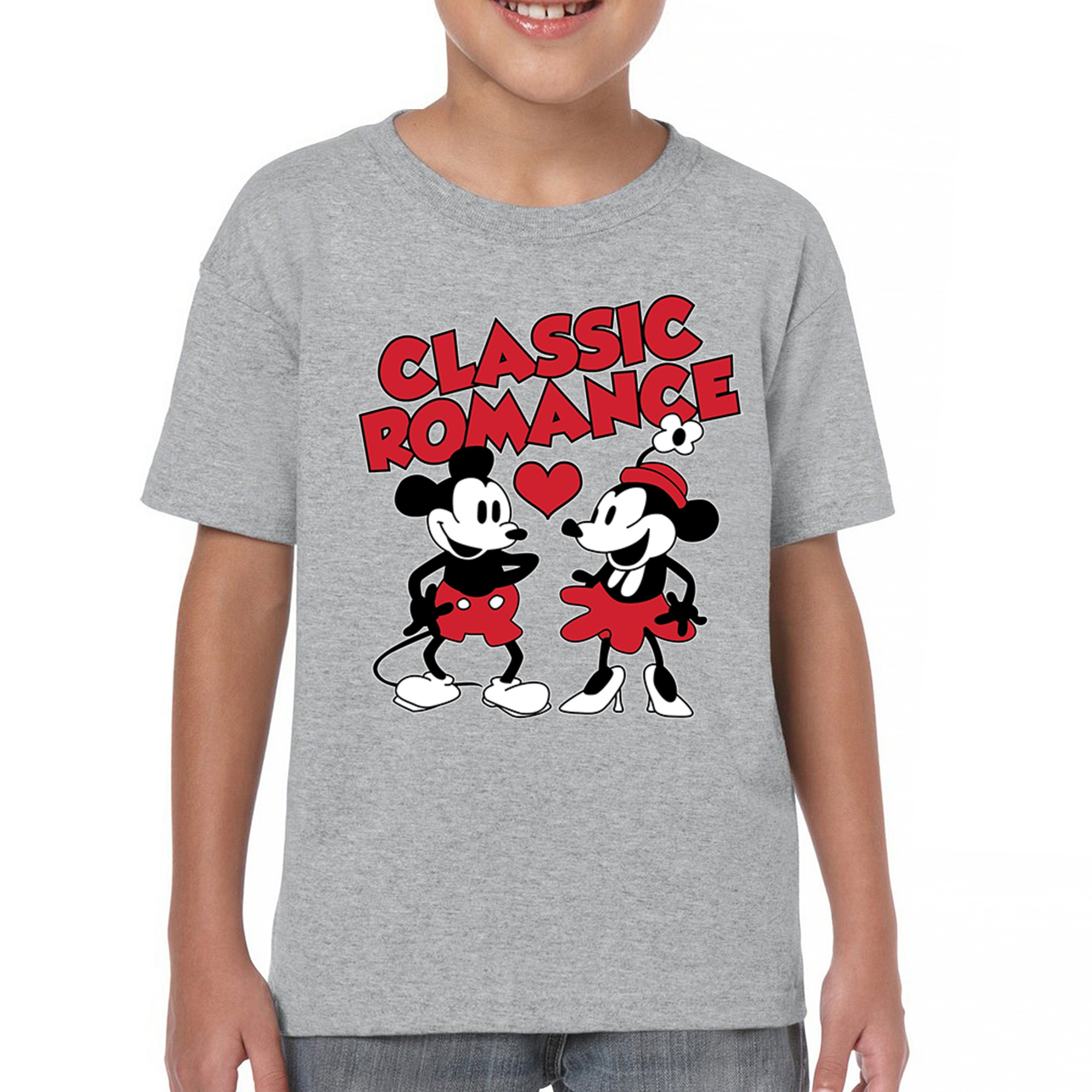 Steamboat Willie Classic Romance Youth T-shirt Cute Cartoon Mouse Retro Kids - Picture 2 of 50
