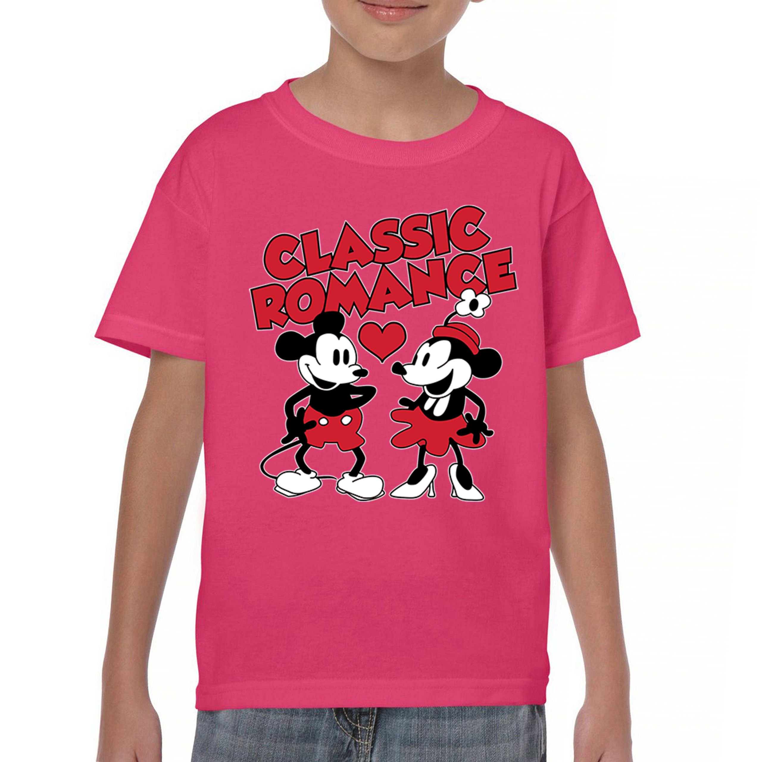 Steamboat Willie Classic Romance Youth T-shirt Cute Cartoon Mouse Retro Kids - Picture 44 of 50