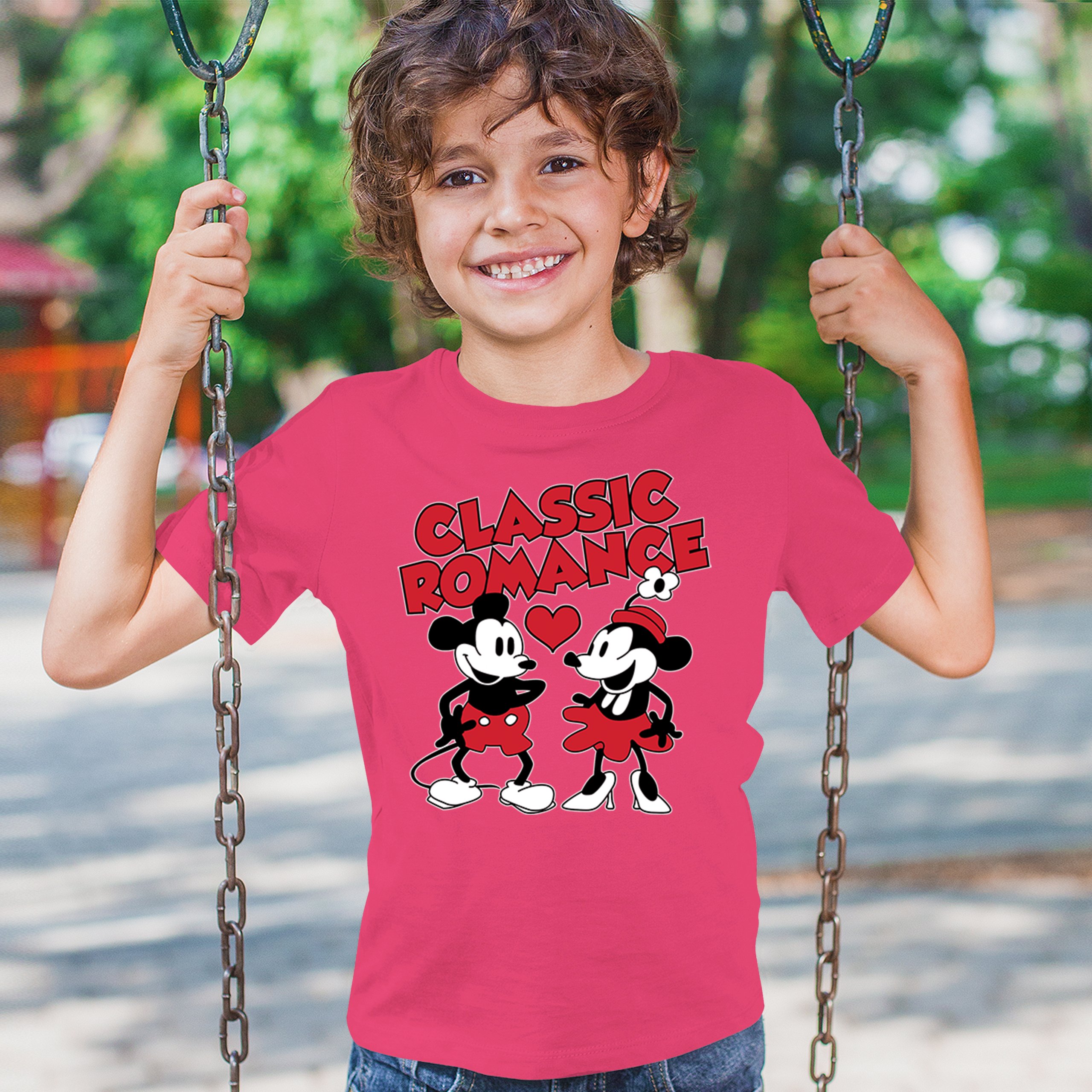 Steamboat Willie Classic Romance Youth T-shirt Cute Cartoon Mouse Retro Kids - Picture 47 of 50
