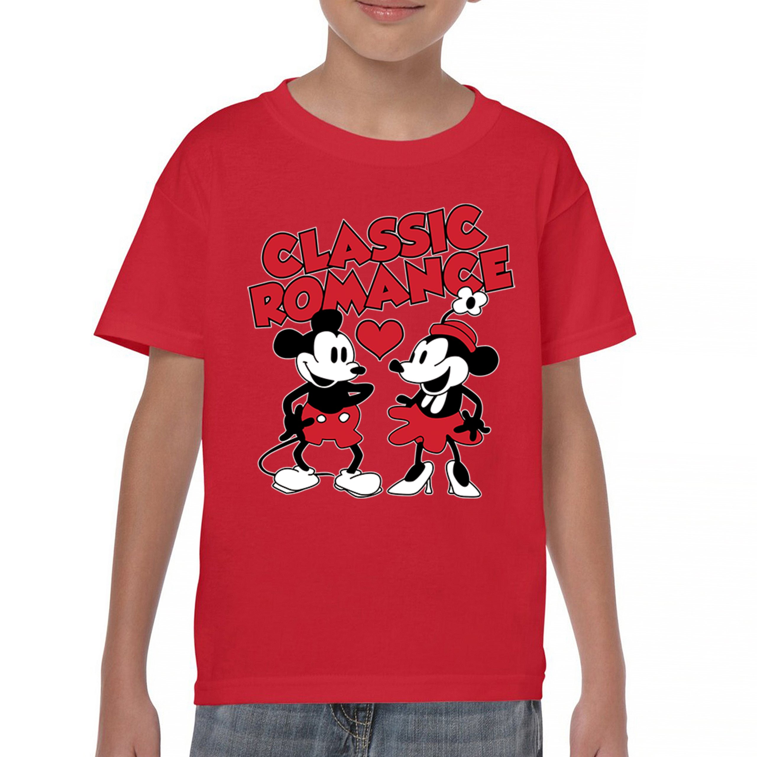 Steamboat Willie Classic Romance Youth T-shirt Cute Cartoon Mouse Retro Kids - Picture 16 of 50