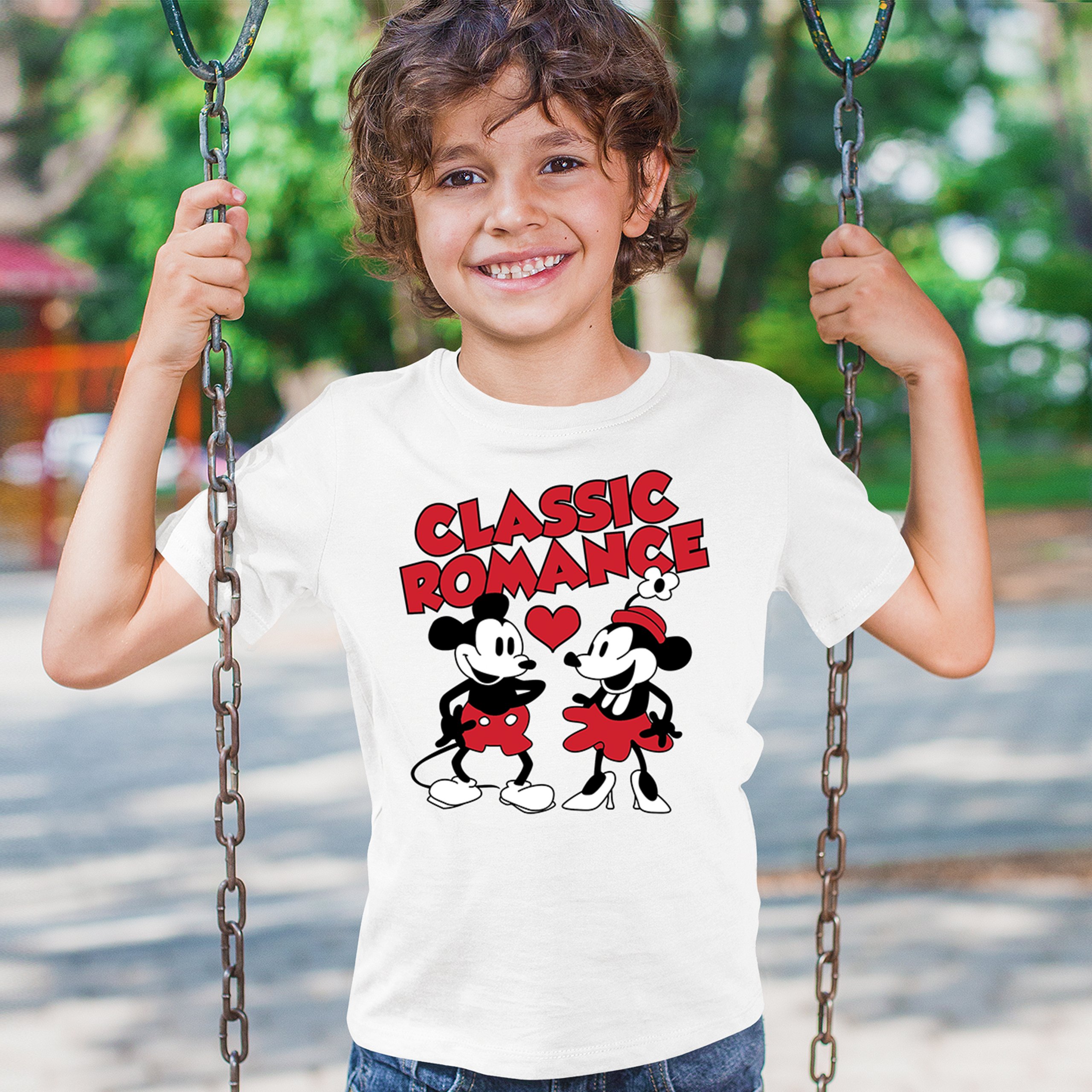 Steamboat Willie Classic Romance Youth T-shirt Cute Cartoon Mouse Retro Kids - Picture 26 of 50
