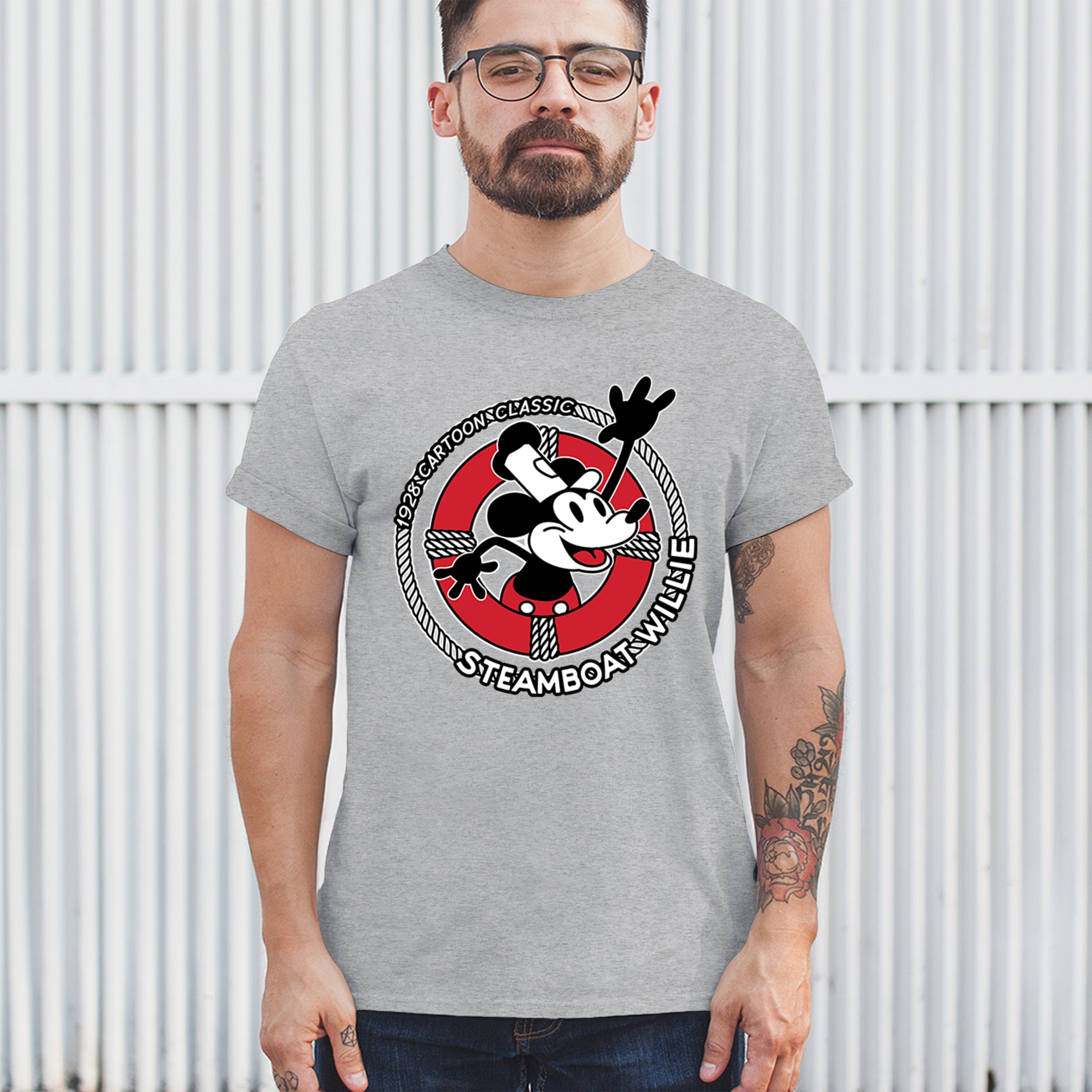 ALTRA T shirt Steamboat Willie Life Preserver divertente classica cartone animato spiaggia