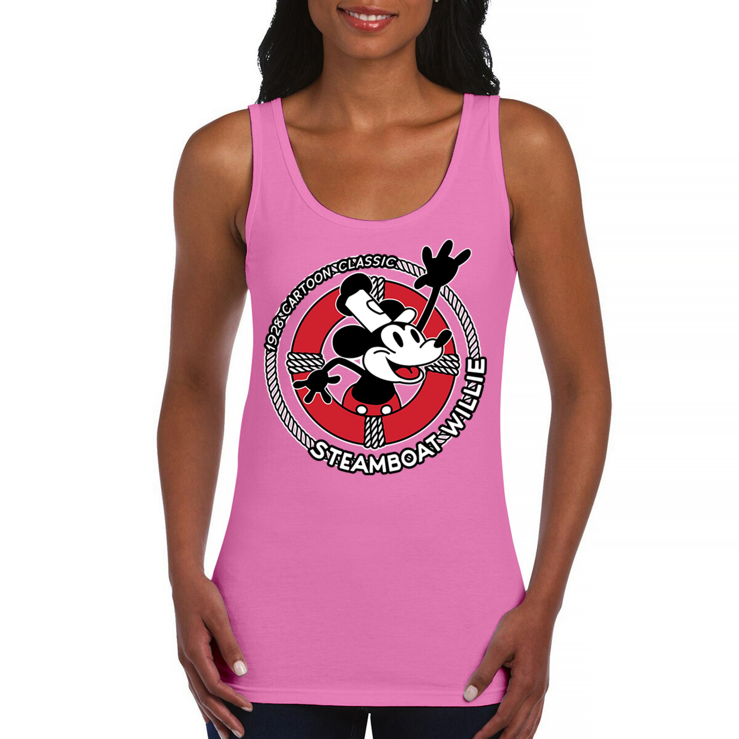 Steamboat Willie Life Preserver Women’s Tank Top Funny Classic Cartoon Beach