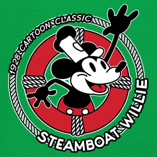 Steamboat Willie Life Preserver Youth T-shirt Funny Classic Cartoon Beach Kids - Picture 32 of 50