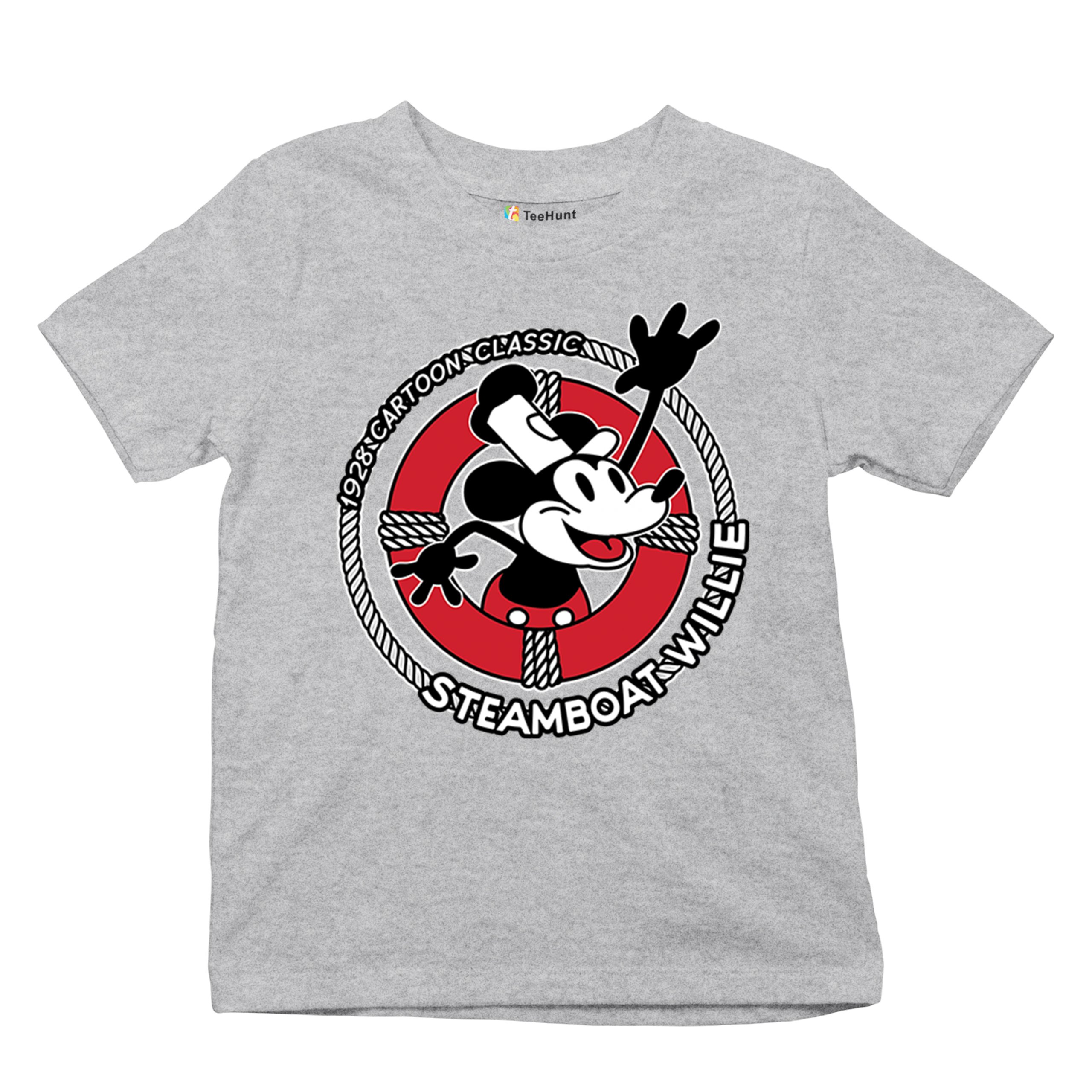 Steamboat Willie Life Preserver Youth T-shirt Funny Classic Cartoon Beach Kids - Picture 6 of 50