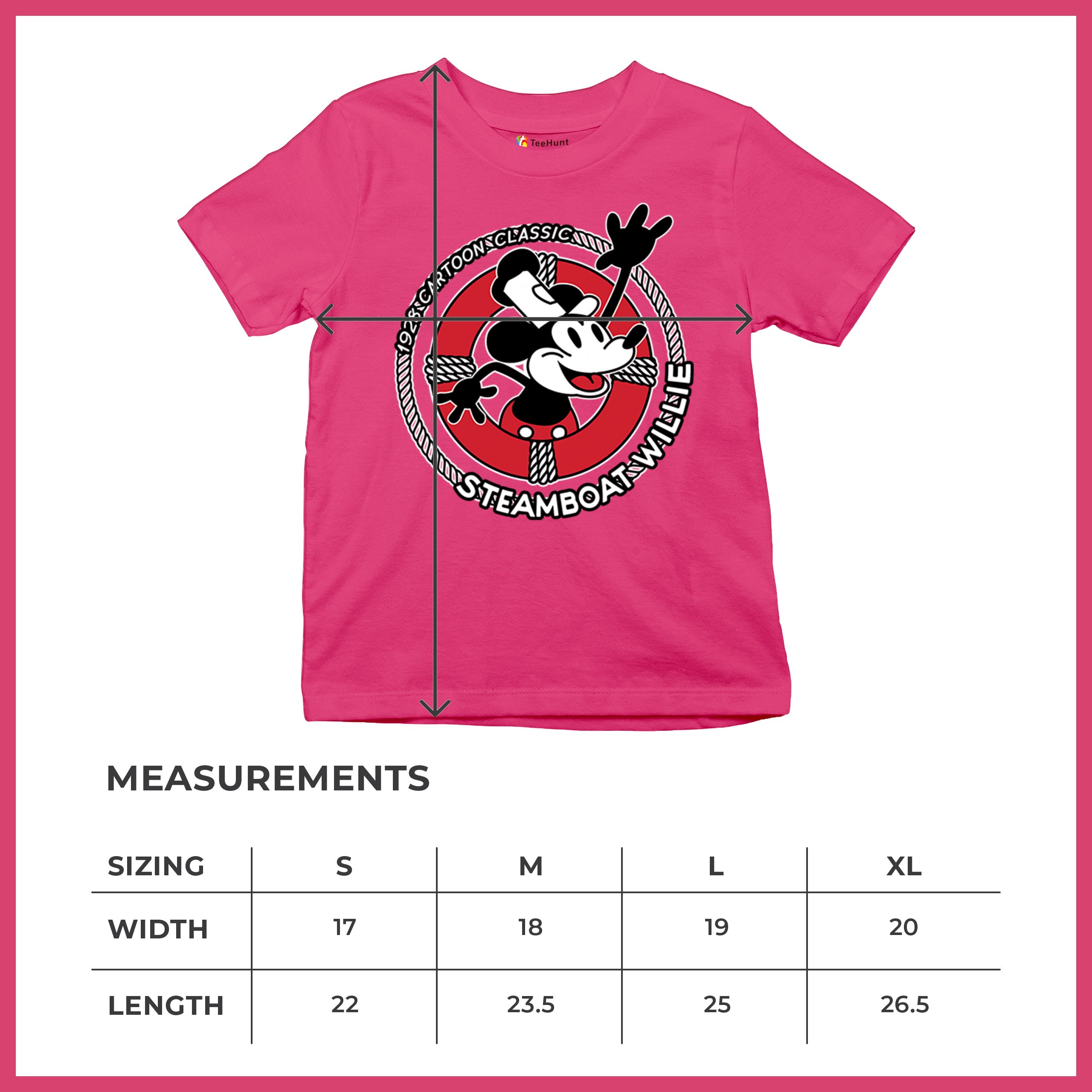 Steamboat Willie Life Preserver Youth T-shirt Funny Classic Cartoon Beach Kids - Picture 50 of 50